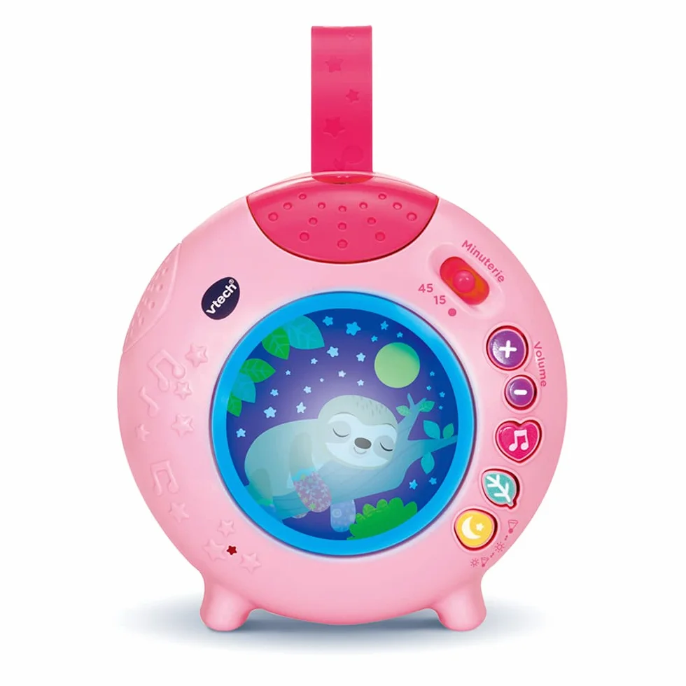 VTech Lumi Veilleuse Nuit Enchantée Rose Veilleuse Bébé Musicale Projection Lumineuse Plafond Musique Douce Bruits Blancs Sons Nature Cadeau Naissance