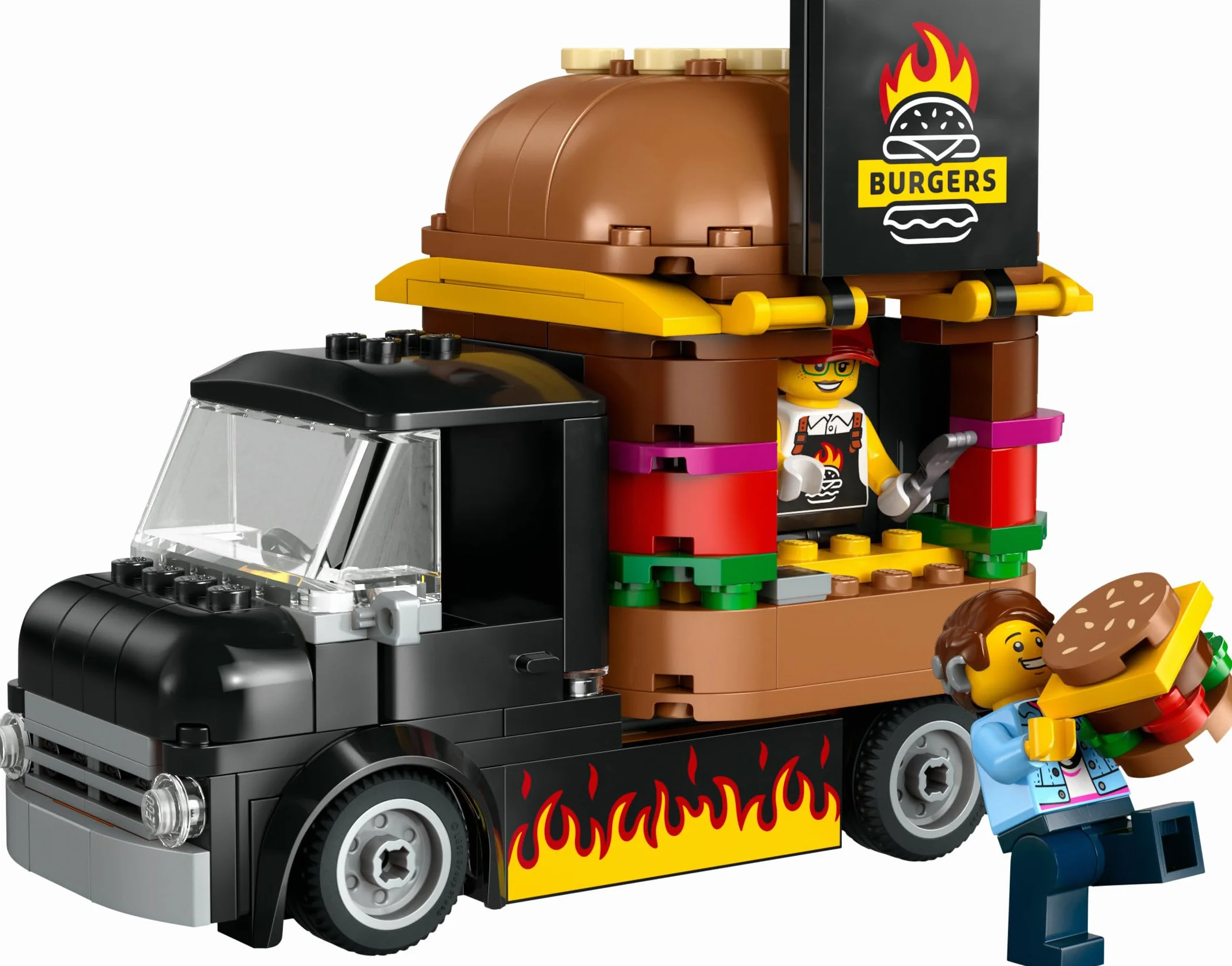 LEGO City Food-Truck de Burgers 60404 Jouet Camionnette Cuisine Minifigurines 5 Ans