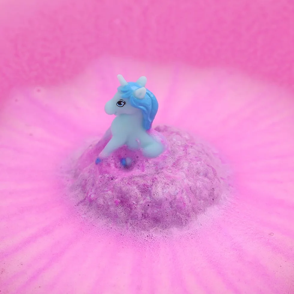 Lot de 6 Grandes Bombes de Bain Surprise Licorne avec Jouets Inclus, Coffret Cadeau Baff Bomb Effervescent