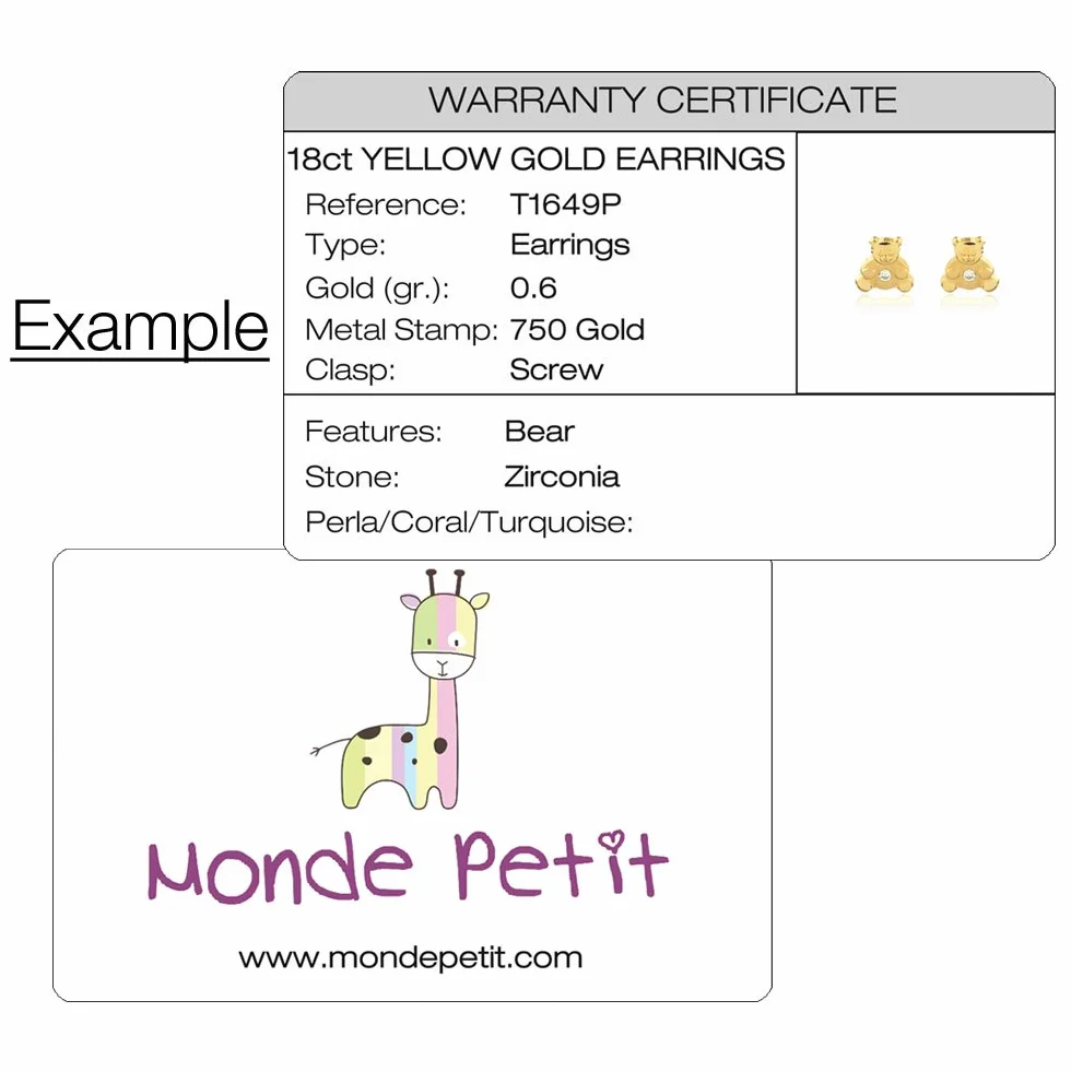 Monde Petit Bracelet Enfant Or Jaune 9 Carats Coffret Cadeau Certificat