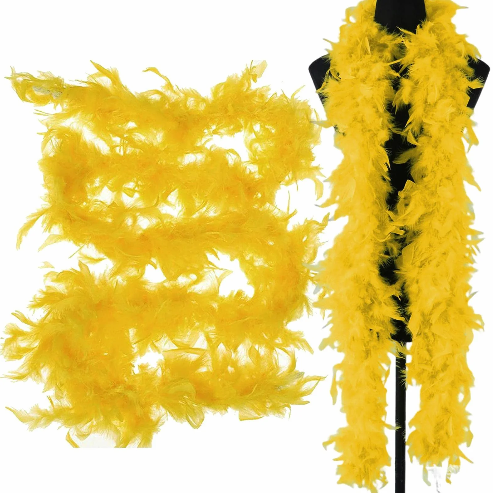 Boa en Plumes 2m Marabout Pelucheuses Accessoire Déguisement Halloween Noël