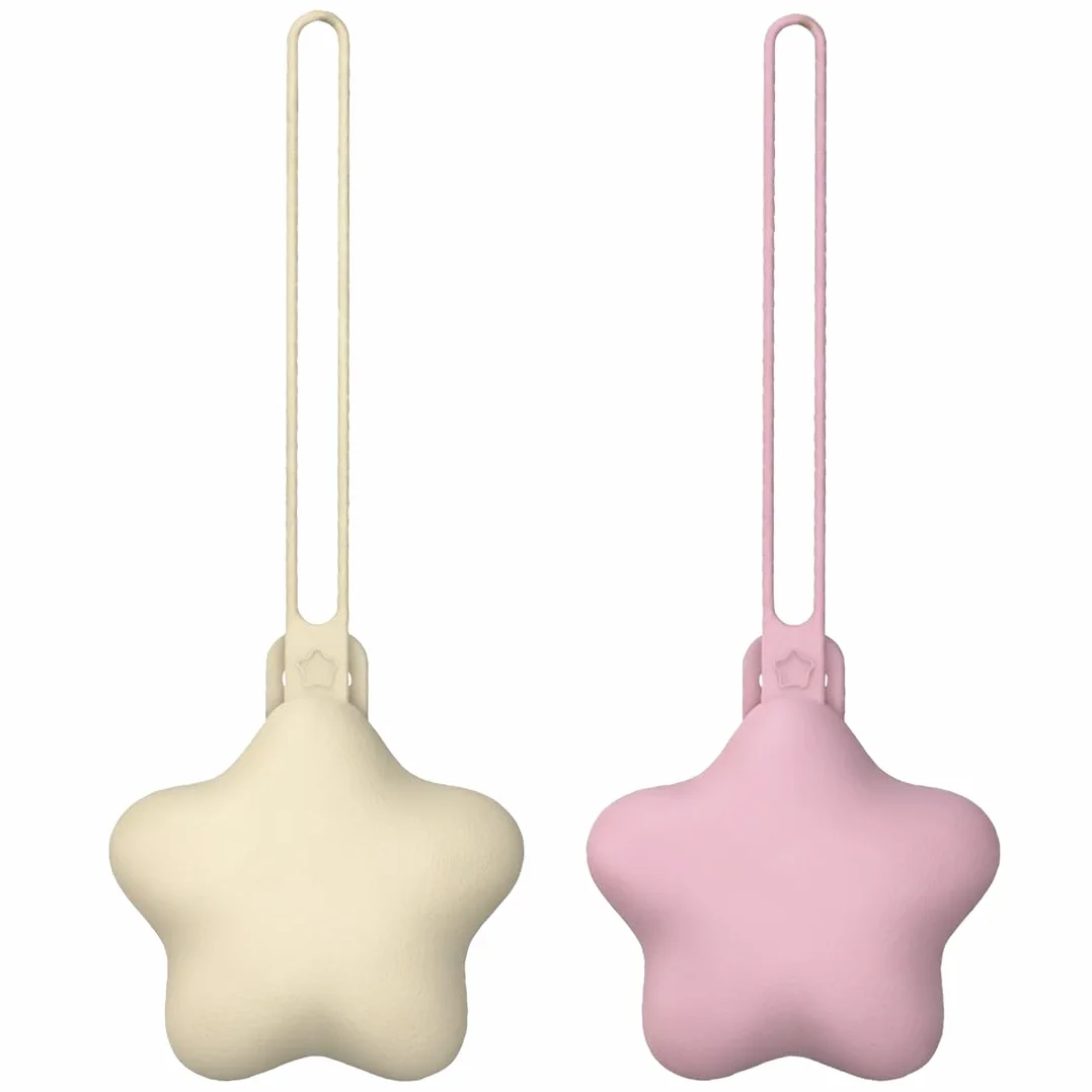 Boîte à sucette en silicone 2 Pièces, rangement hygiénique pour bébé, Violet clair