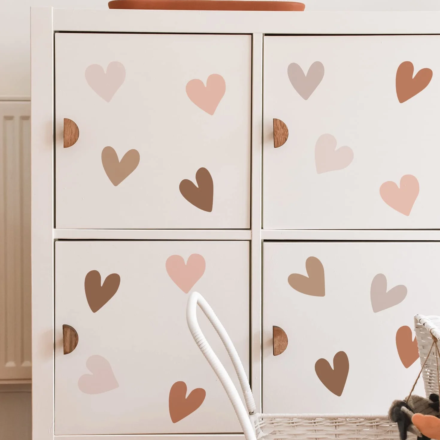 Funlife Boho Cœur Autocollants Muraux Imperméables Enfants Décor Chambre