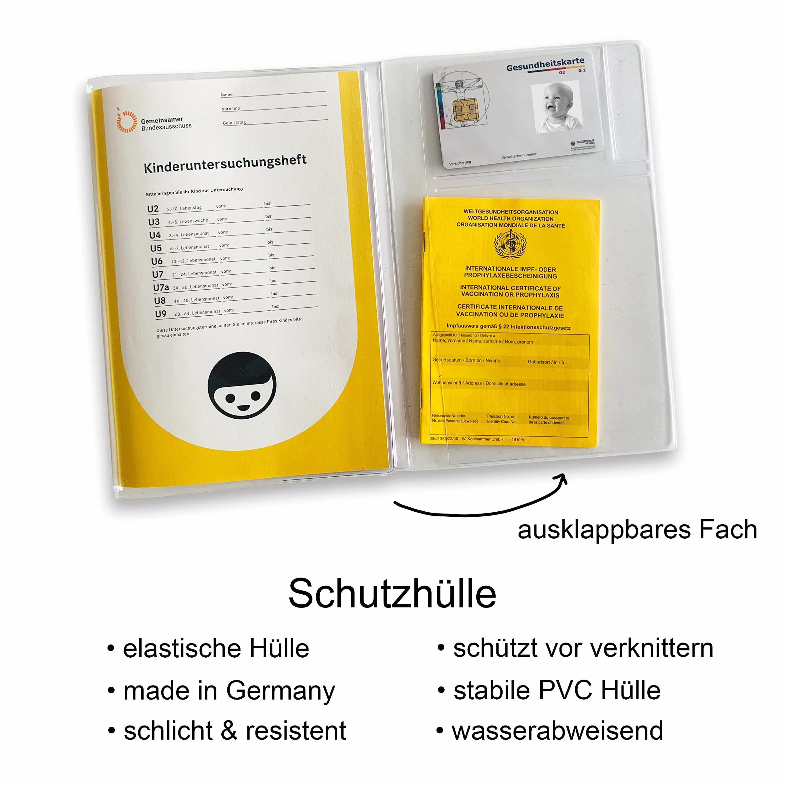 Lot de 3 housses de protection en organza pour carnet d'examen
