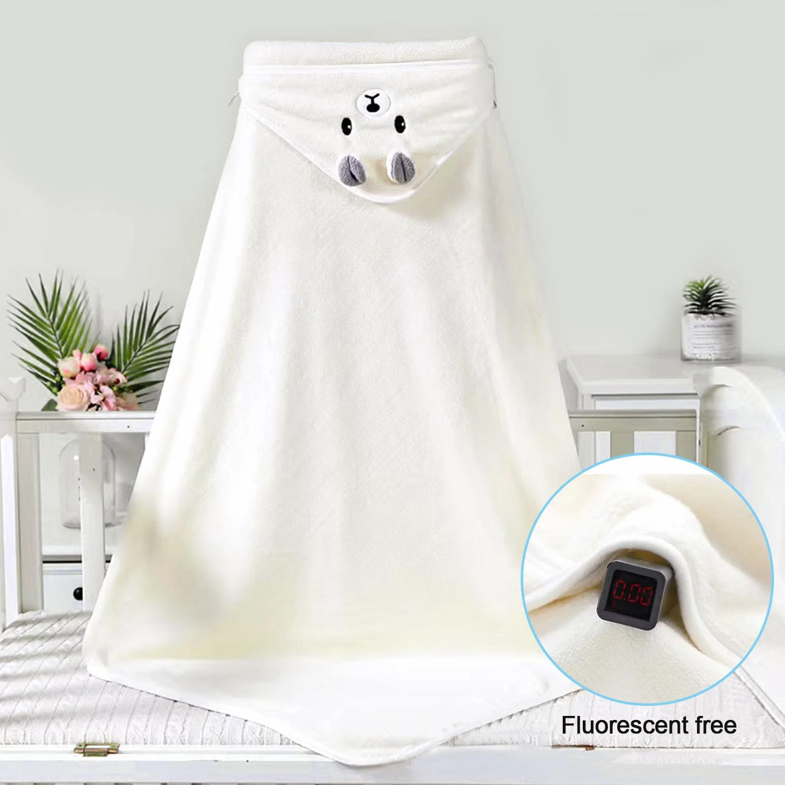 BORDEAG Cape De Bain 3 Pièces 80 x 80 cm pour Bébé 0-2 Ans