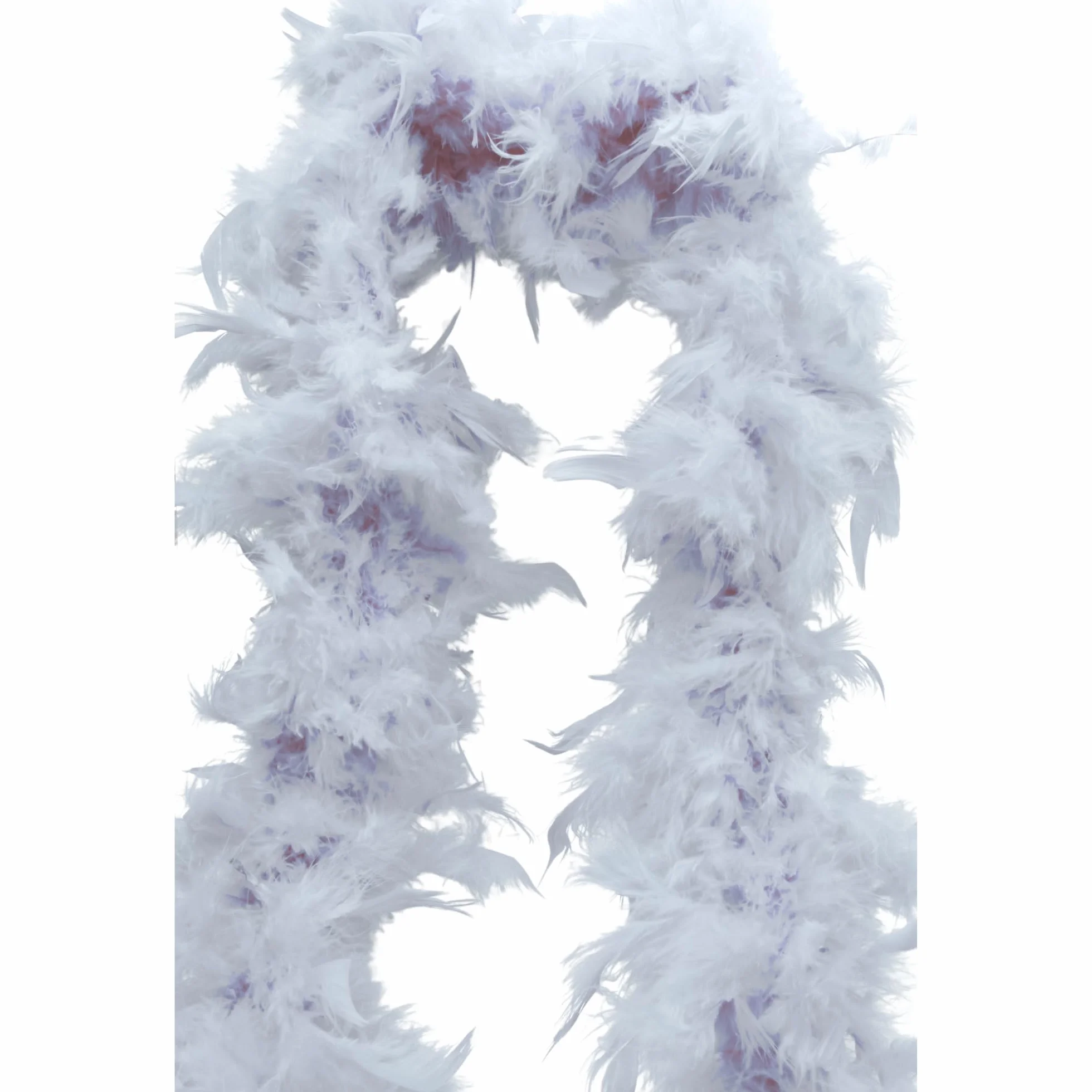 Boa En Plumes Fluo 1m80 Blanc Fluo Accessoire Fluorescent Fête Déguisement