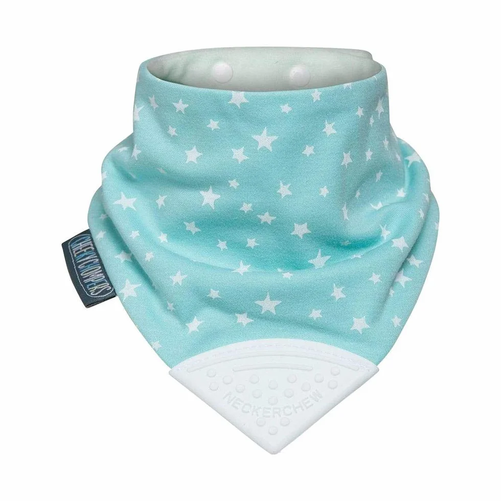 Cheeky Chompers Bavoir Bandana Vert Sauge Étoiles Blanches Taille Unique Enfant