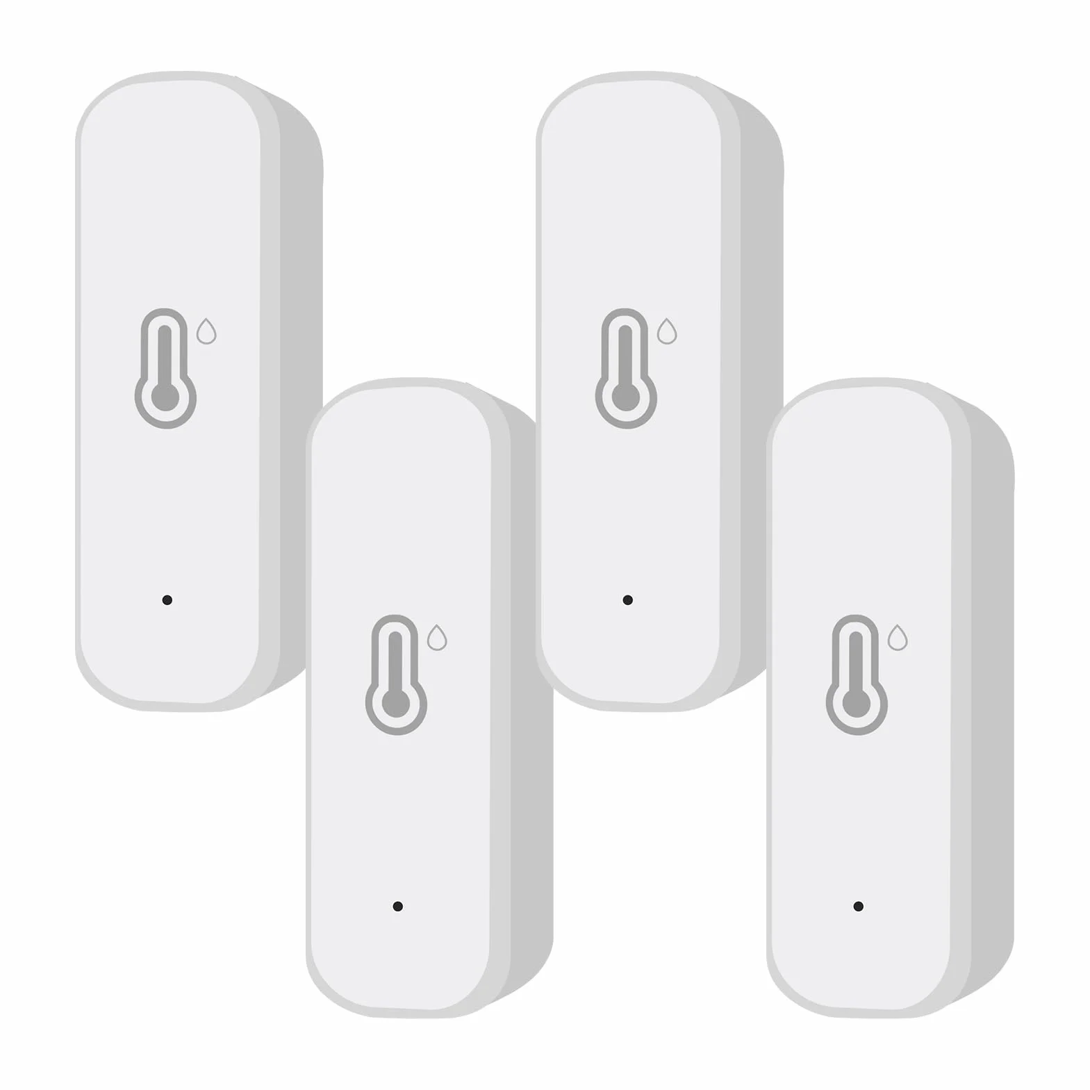 Capteurs Hygromètre Thermomètre Zigbee, Détecteur Intelligent Température Humidité Intérieur Sans Fil avec Alarme Application