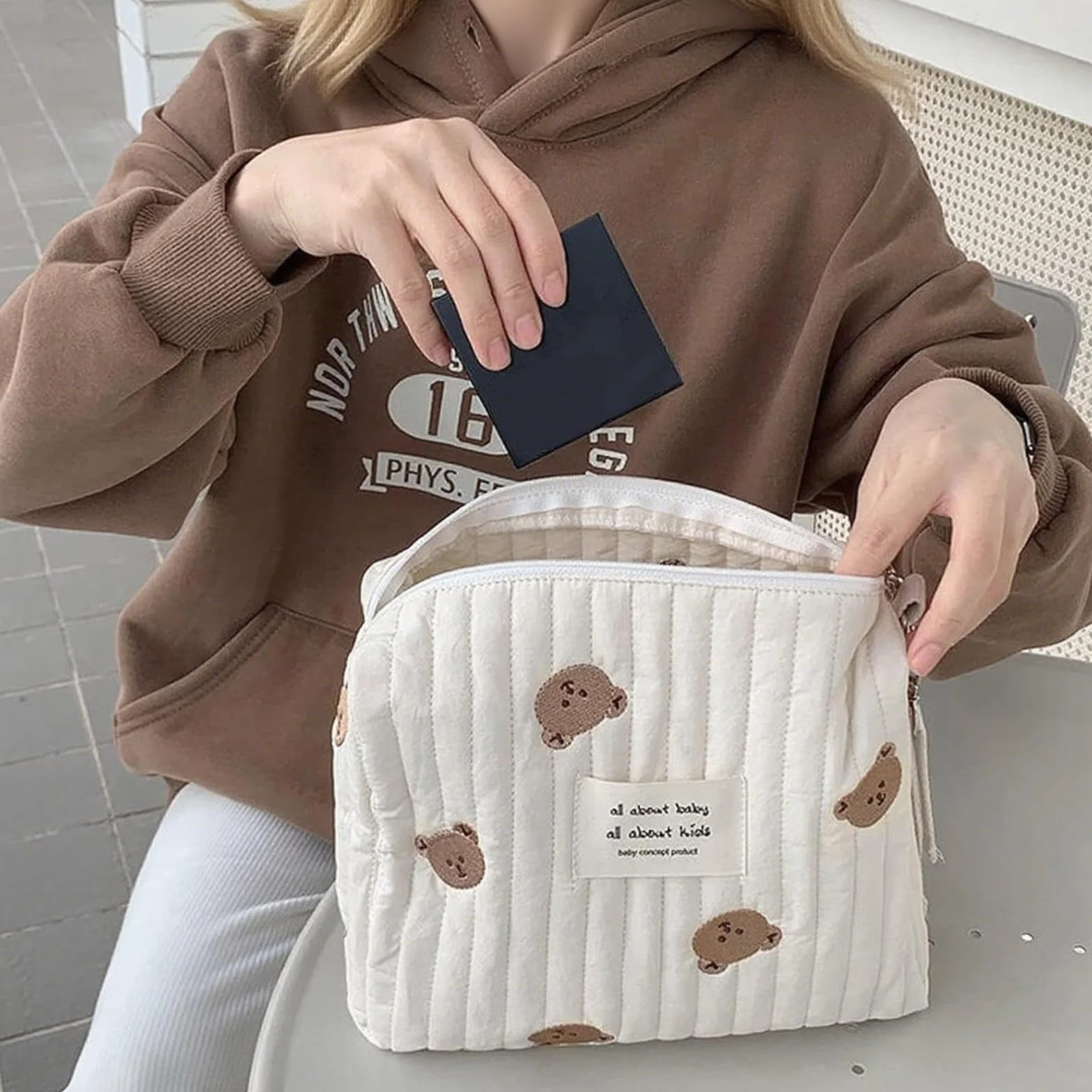 Sac à Langer Bébé Universel 25x17x10cm Organisateur Maman Fermeture à Glissière Voyage