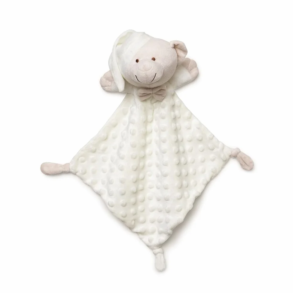 Interbaby Couverture Bébé Naissance Bulles 80x110cm + Peluche Ourson 28x17cm Coffret Cadeau Beige