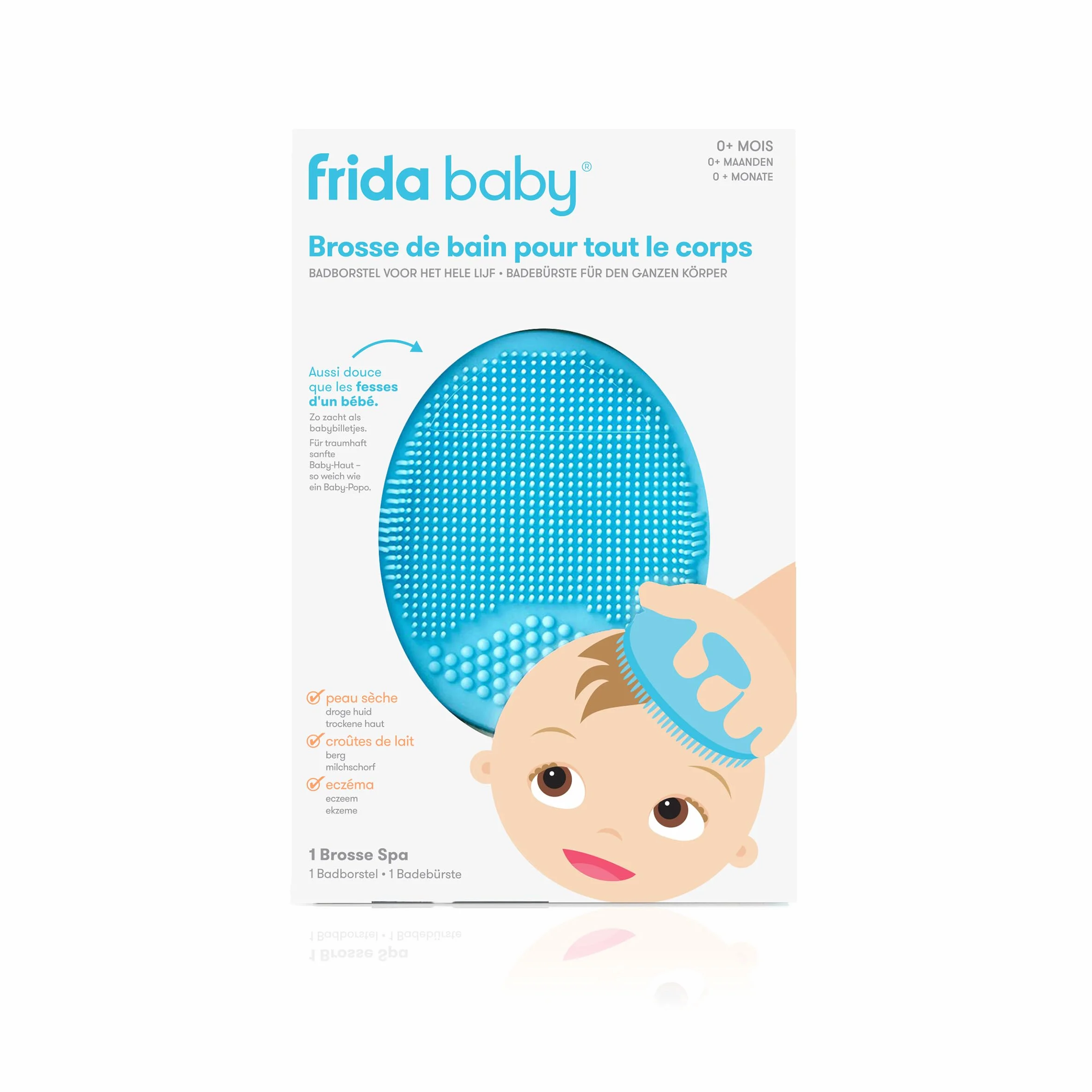 Frida Baby DermaFrida The SkinSoother brosse de bain pour bébé anti-croûtes de lait