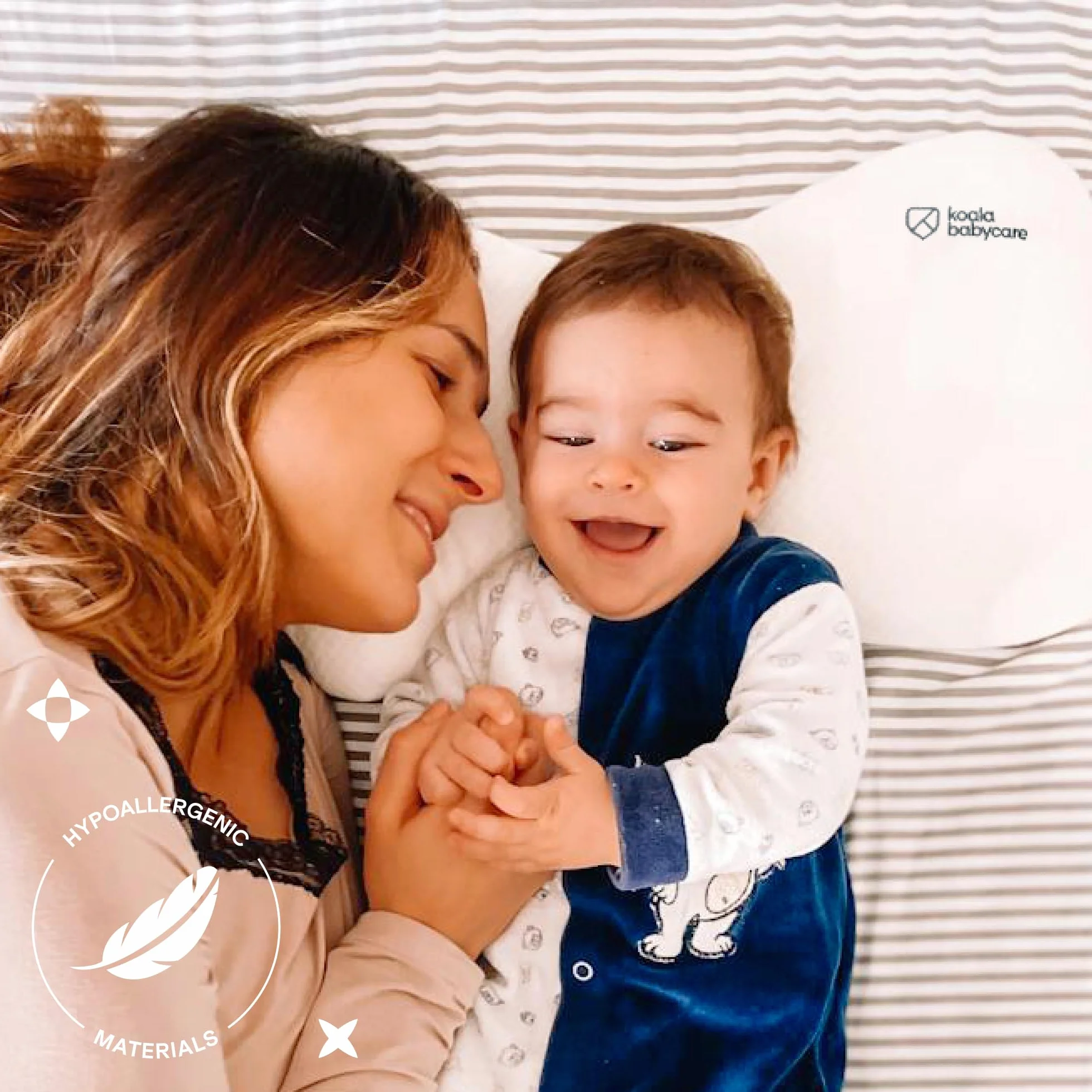 KOALA BABYCARE Oreiller bébé anti-plagiocéphalie 36 mois mémoire de forme perforé blanc