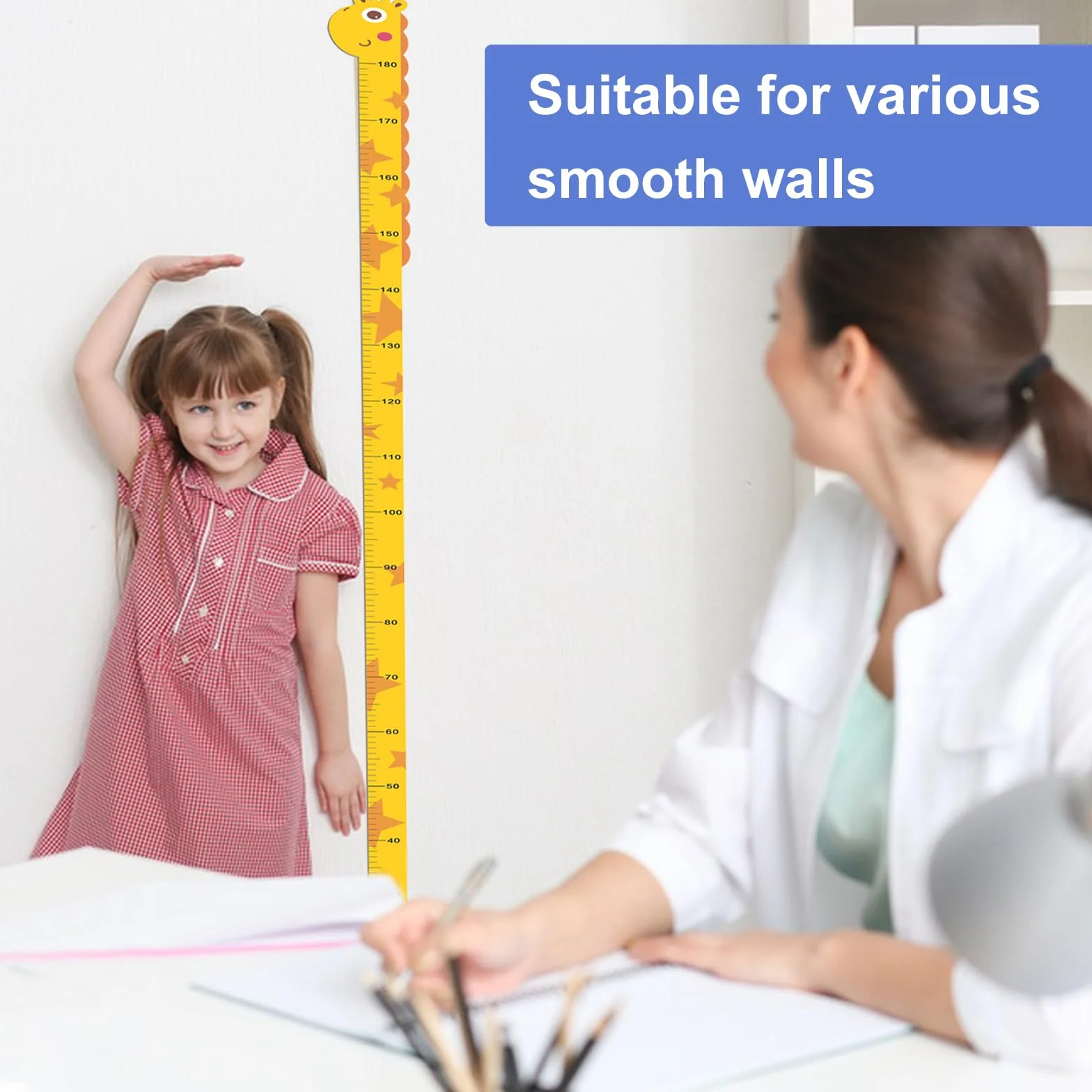 Toise Murale Enfant Autocollant Motif Dessin Animé Diagramme Taille Croissance Bébé Règle Hauteur 170 CM