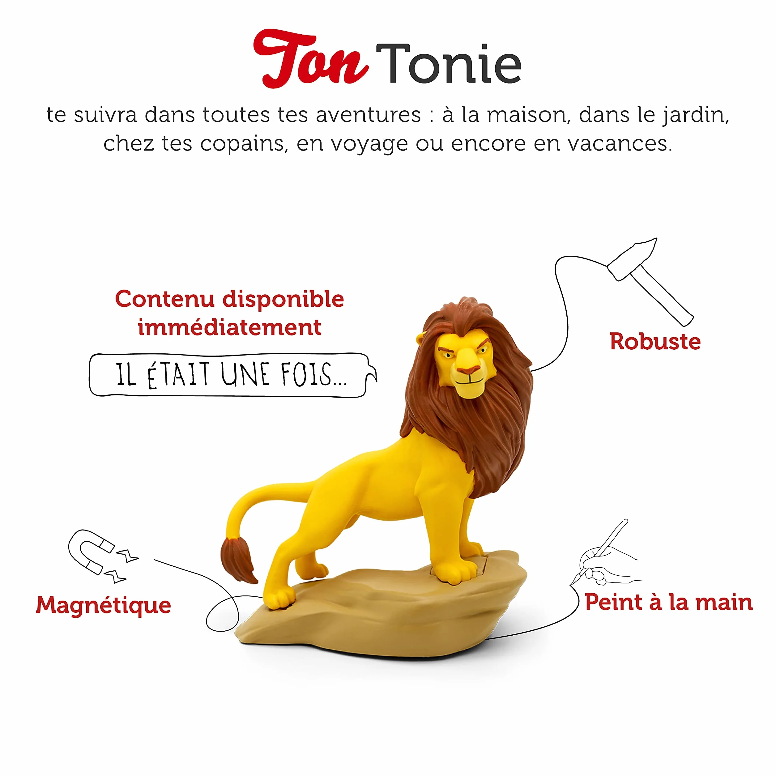tonies Figurine Le Roi Lion, Personnage Audio avec Histoire et Chansons pour Toniebox, 4 Ans et Plus