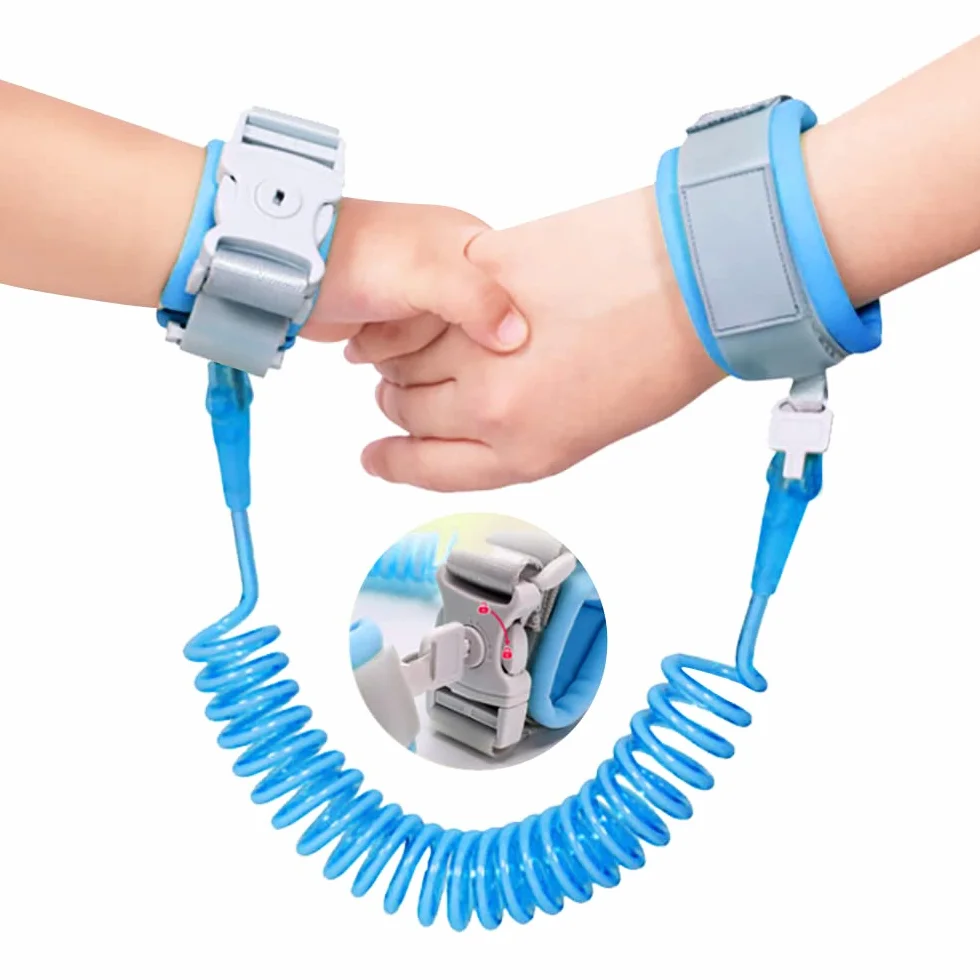 Harnais Enfant 2M avec Laisse Poignet 360° Rotation Sécurité Bébé Voyage
