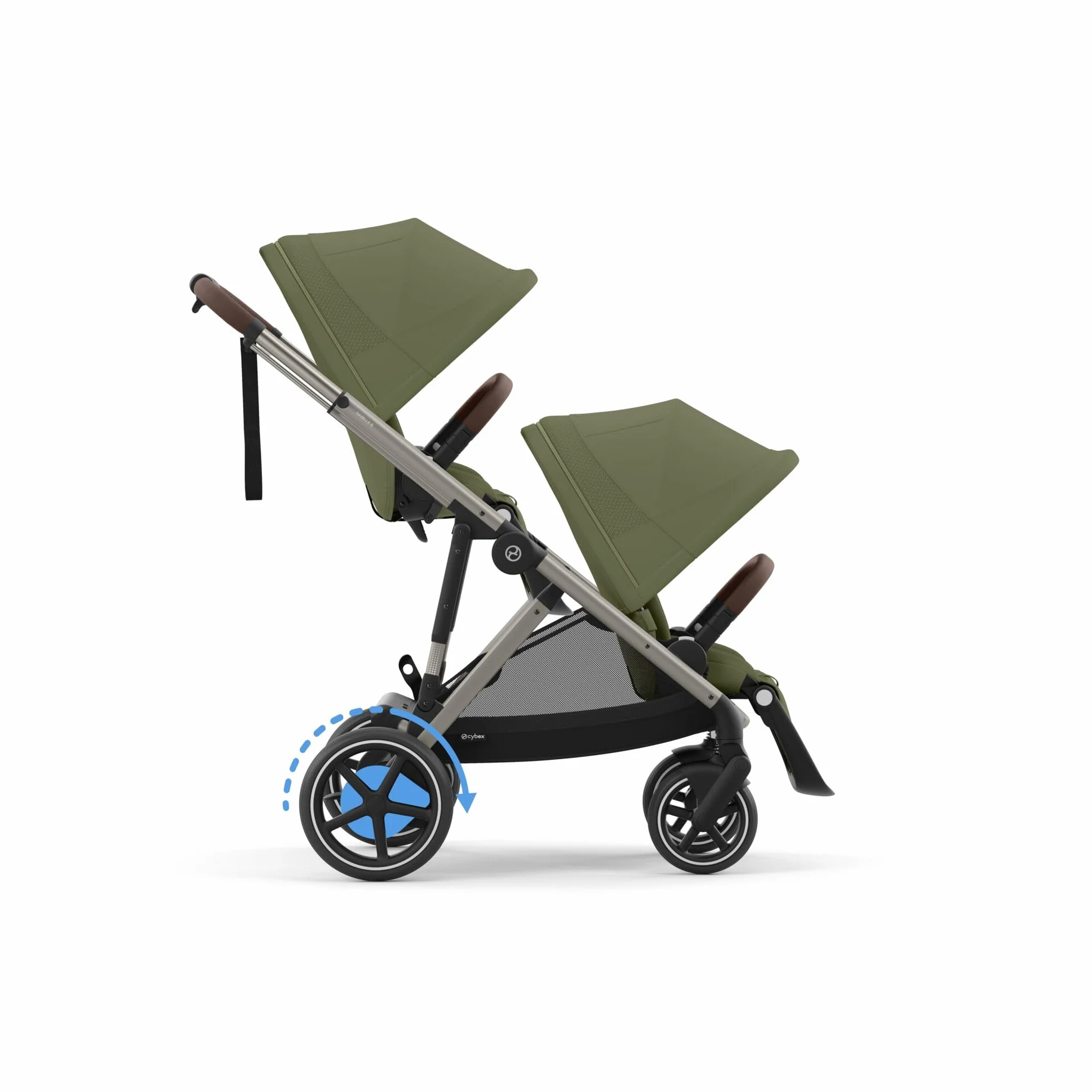 CYBEX Poussette Gold e-GAZELLE S tout-en-1 propulsion électrique 22 kg vert mousse