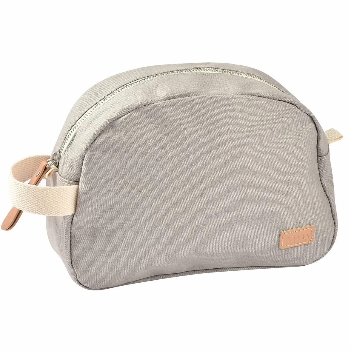 BÉABA Trousse de toilette Bébé Sac Genève Tissu Imperméable 100% Coton Gris Perle