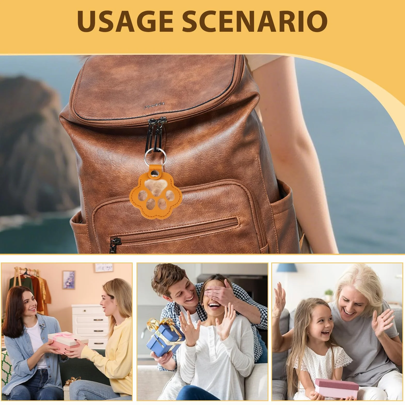 Boîte à Souvenirs pour Poils d'animaux de Compagnie, Porte-clés en Fourrure pour Animaux de Compagnie, Accessoire de Clé ou de Sac