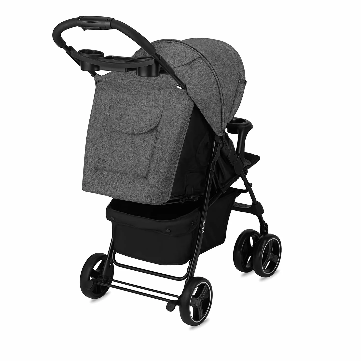Poussette MoMi ISLA 6 mois 15 kg harnais 5 points panier couvre-pieds porte-gobelet plateau goûter sac couches