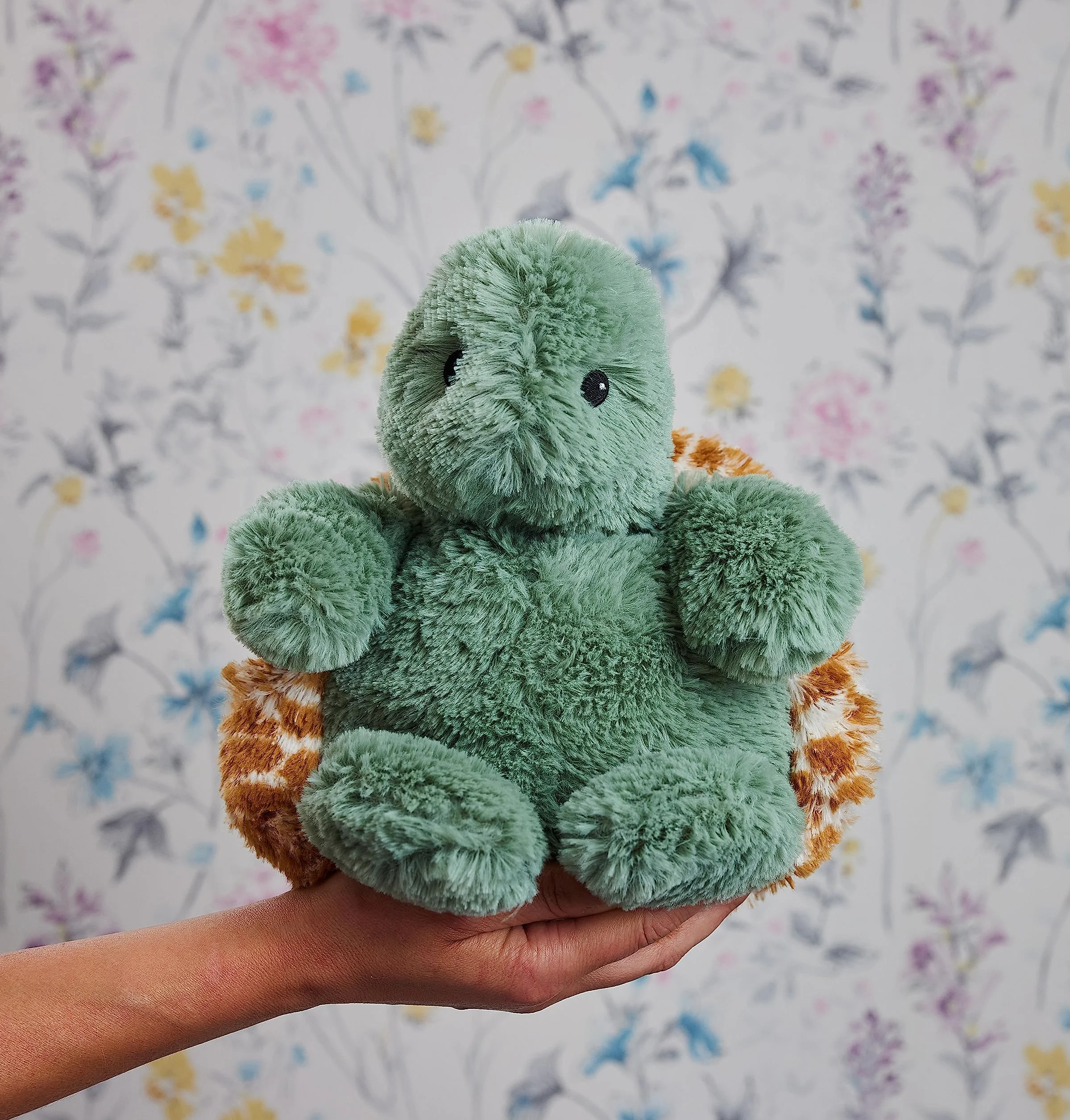 Warmies Peluche Bébé Tortue Micro-ondable Parfum Lavande Française Sac de Blé Chaud Froid Relaxation