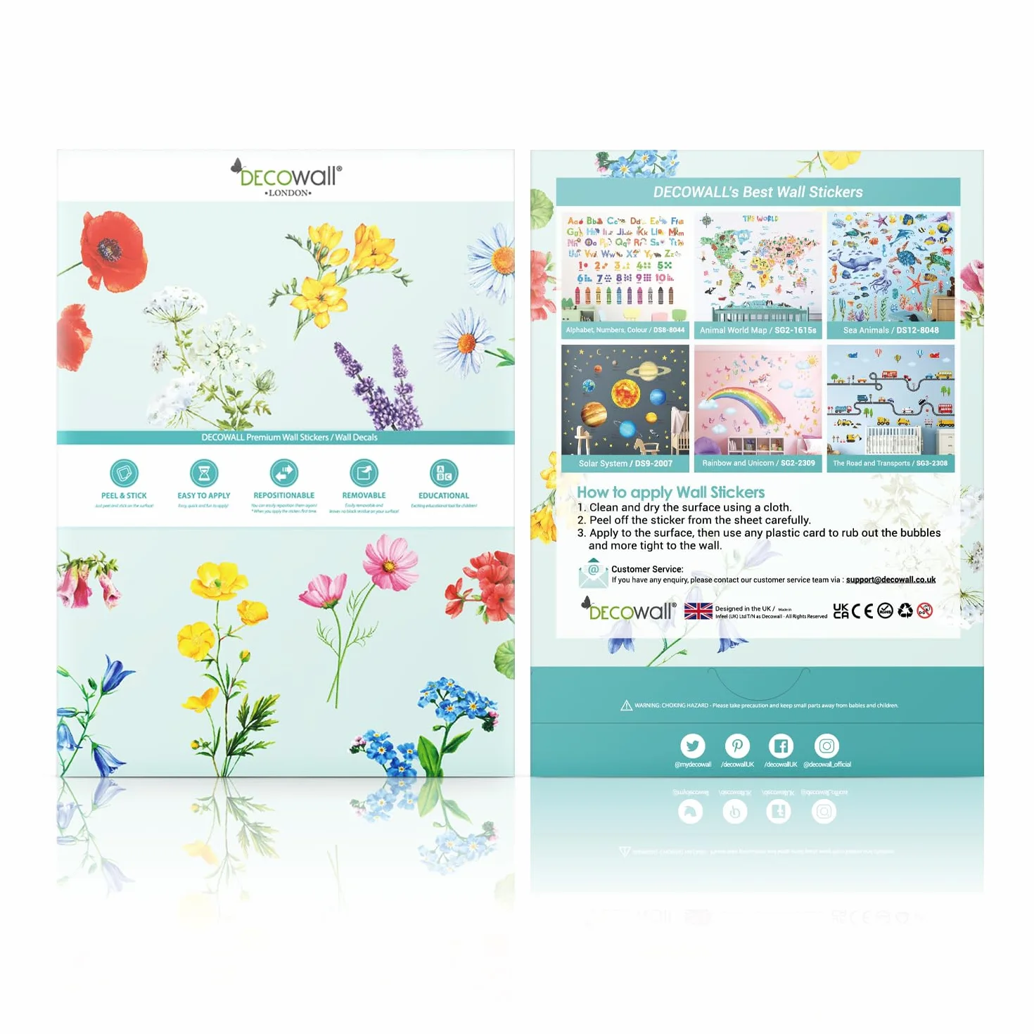 DECOWALL DS12-8077 Autocollants muraux système solaire amovibles brillent dans la nuit pour enfants