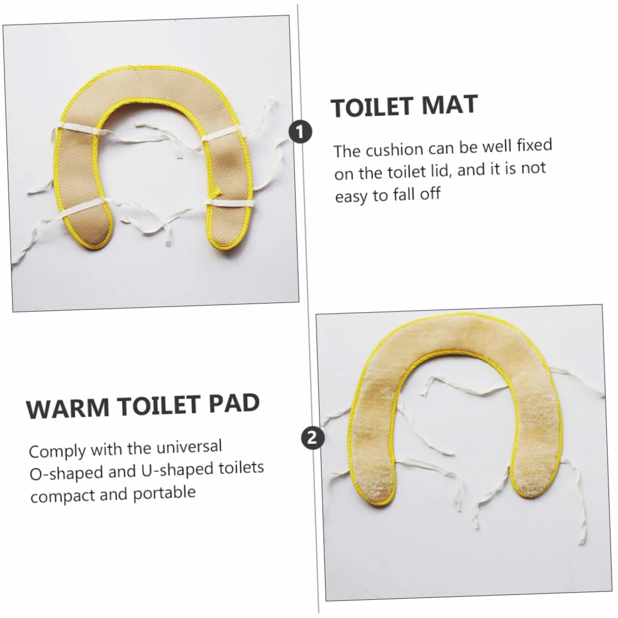 Coussin de Toilette Flanelle pour Garçon Fille Siège O et U Confortable Chaud Hiver