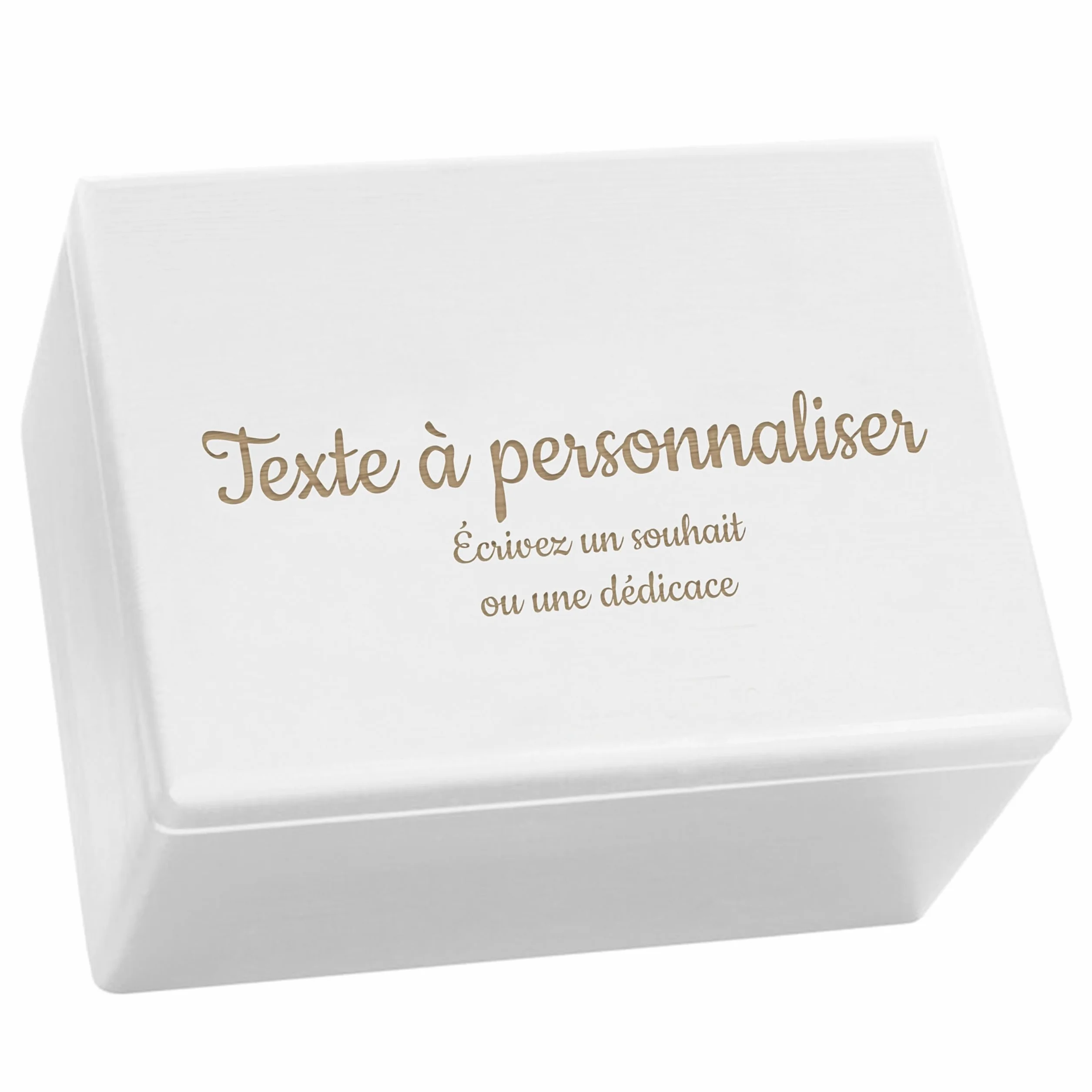 Boîte à souvenir bébé personnalisable LAUBLUST Taille XL 40x30x24cm Blanc Bois FSC® Cadeau naissance