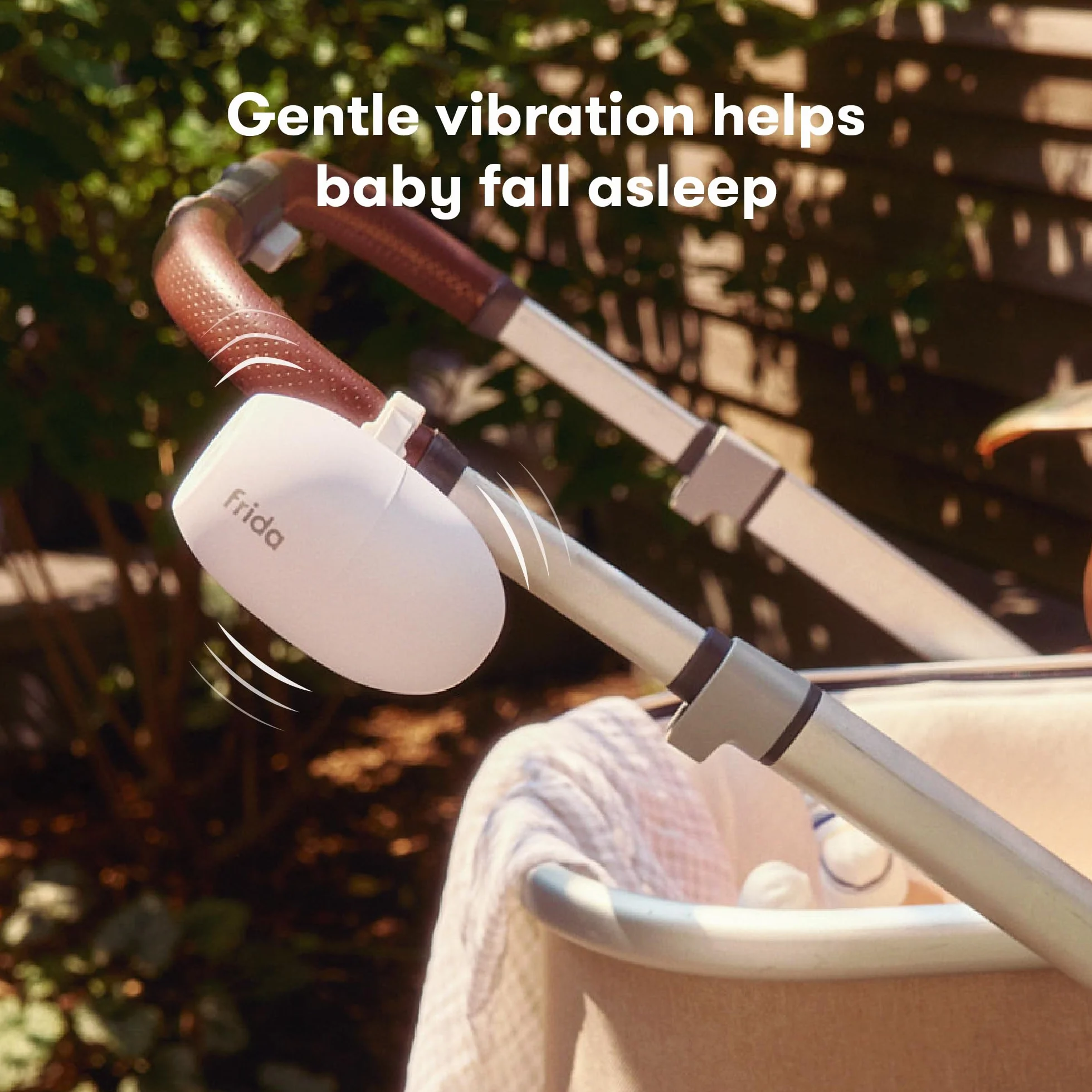 Frida Baby Appareil à bascule mains libres 5 niveaux vibration rechargeable pour poussette berceau tétine bébé résistante eau