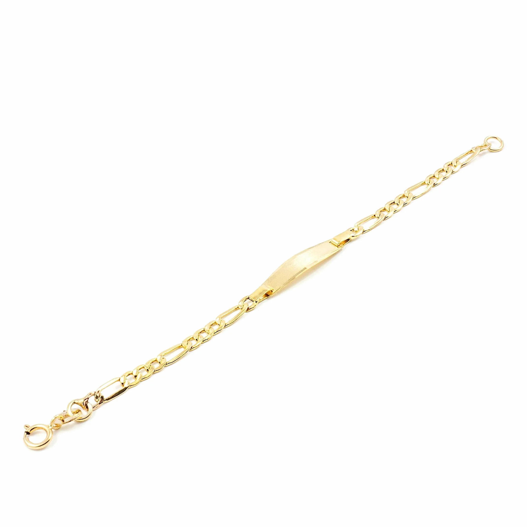 Monde Petit Bracelet Enfant Or Jaune 9 Carats Coffret Cadeau Certificat