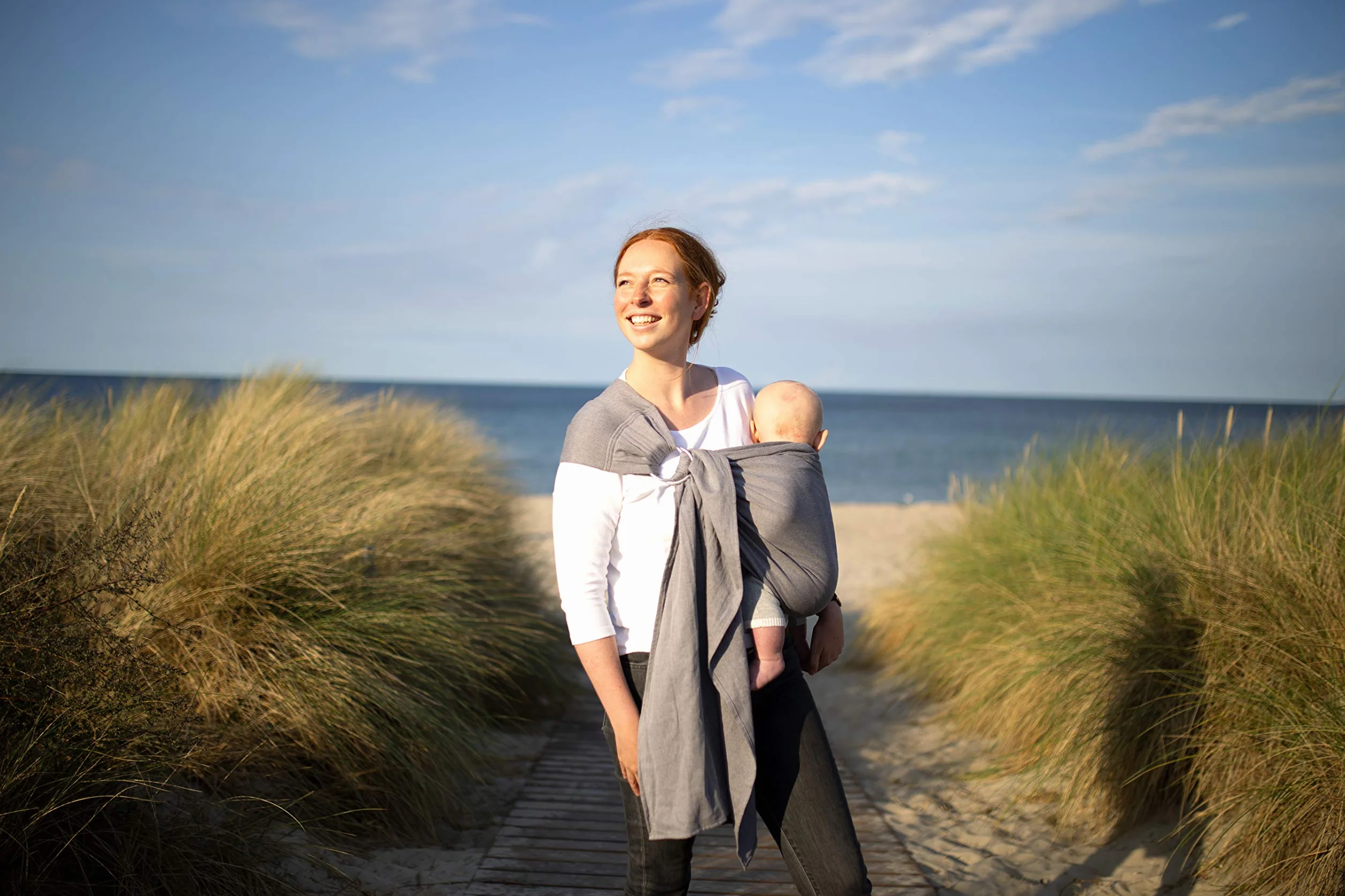 Amazonas Ring Sling Echarpes de Portage Grey 180 cm
