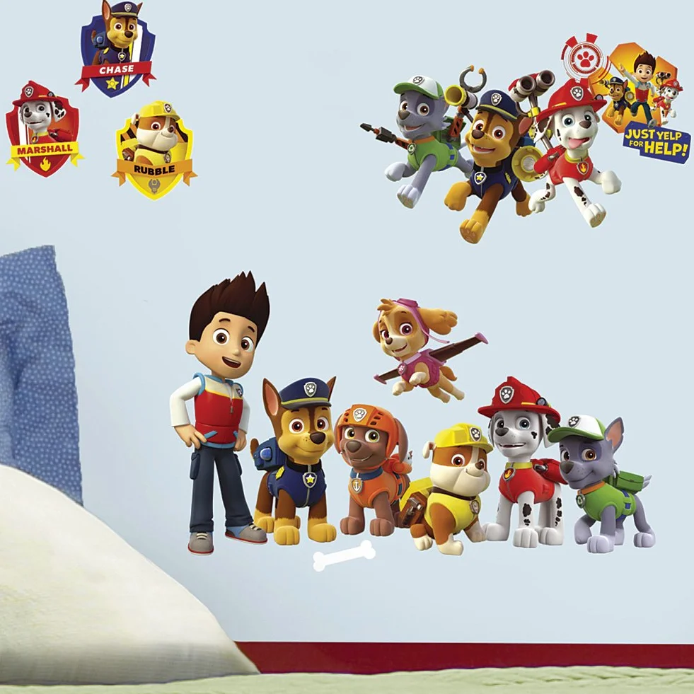 Lot de 37 stickers repositionnables Paw Patrol La Pat Patrouille