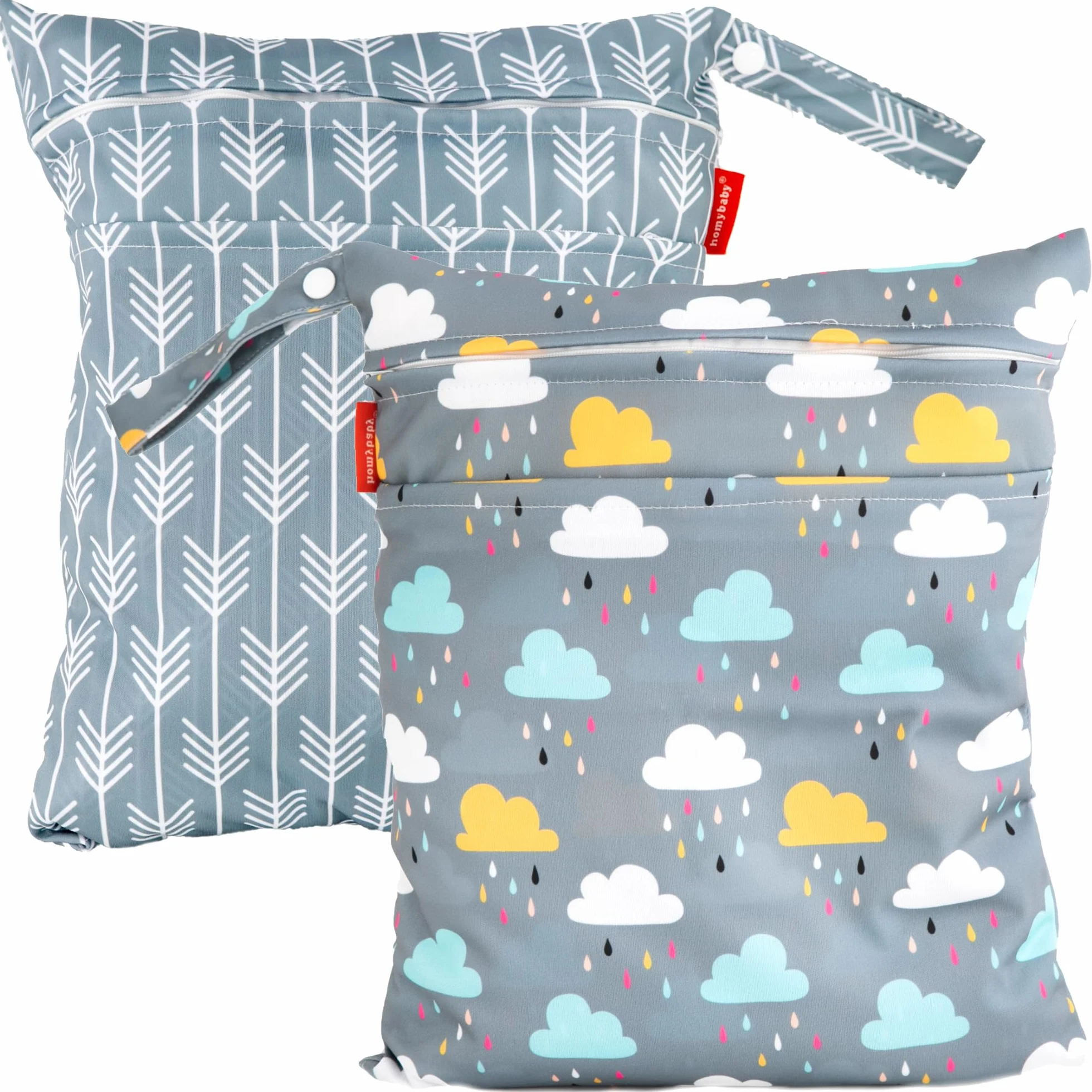 HOMYBABY Sacs Couches Lavables Imperméable 33x28cm pour Vêtements de Crèche École Plage Piscine Voyage