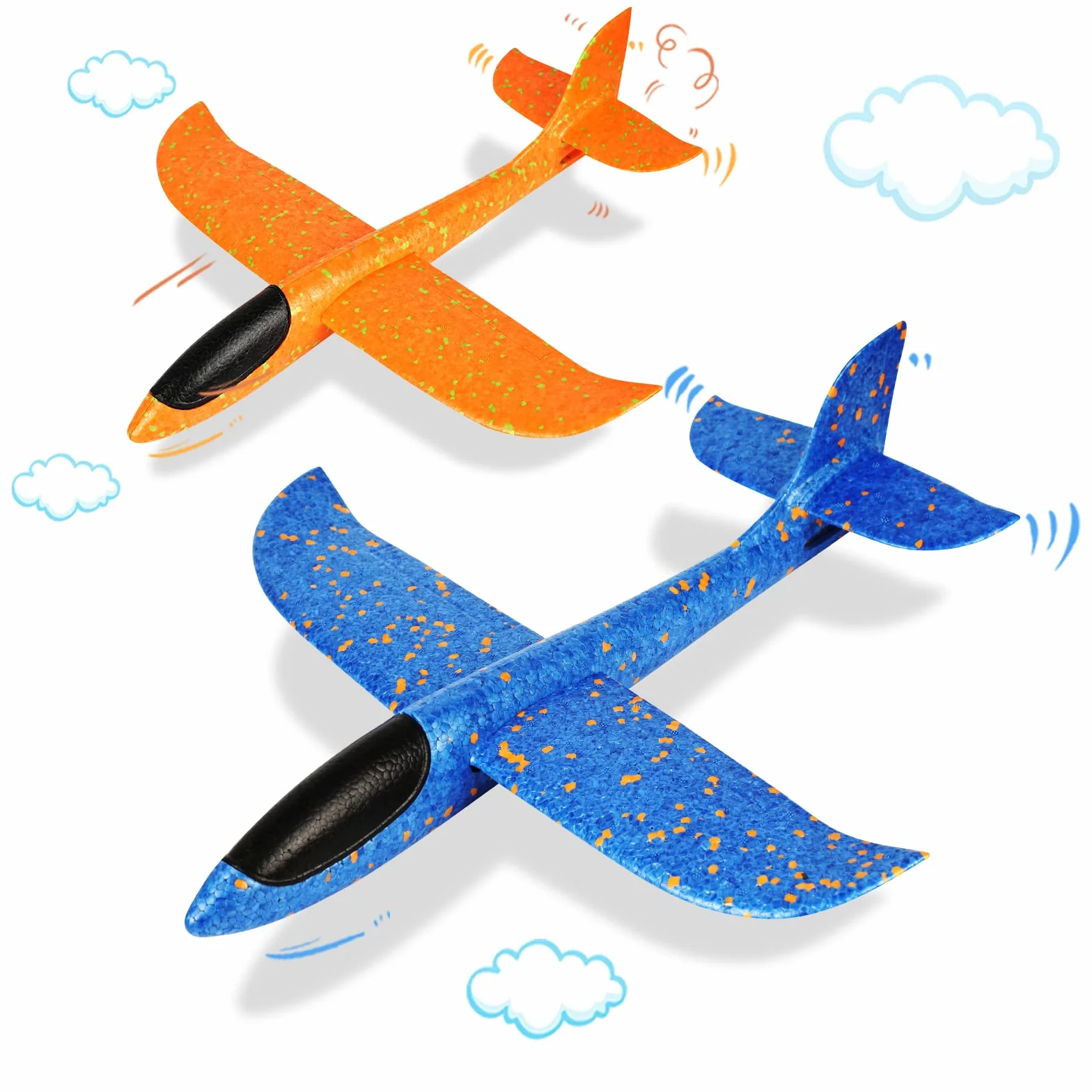 Avion Polystyrene Planeur Enfants XXL Mousse Jouet 2 Pièces