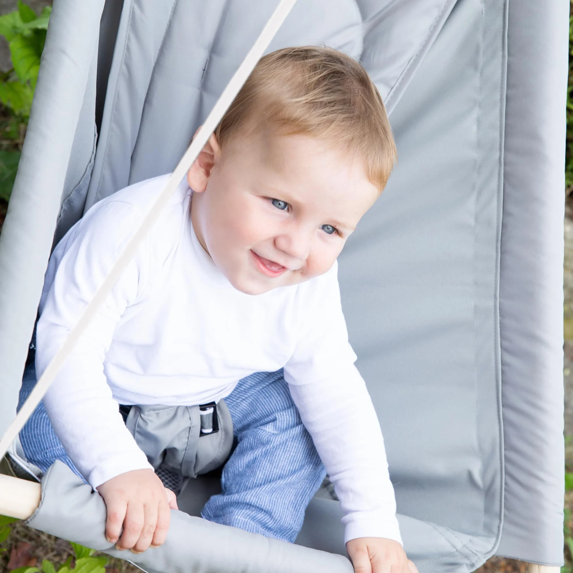 roba Balancelle Bébé 2 en 1 - Hamac Bébé 0 à 6 Ans Chaise Suspendue Taupe