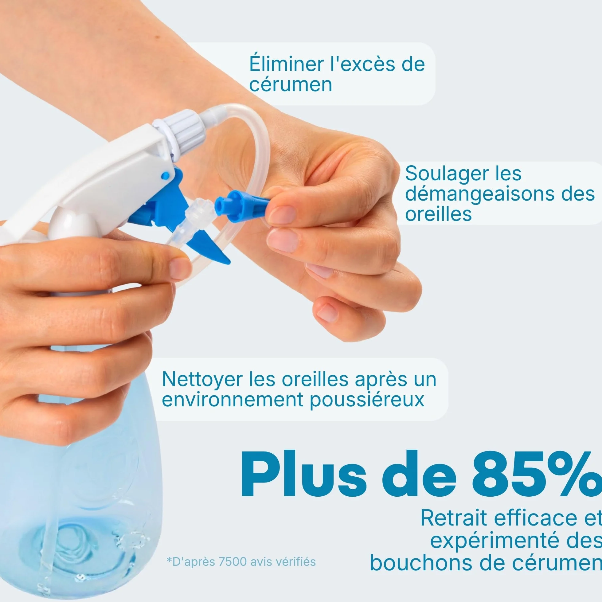 Medi Grade Kit Nettoyeur Oreille 300ml Vaporisateur Pompe Seringue Sécurité Cérumen