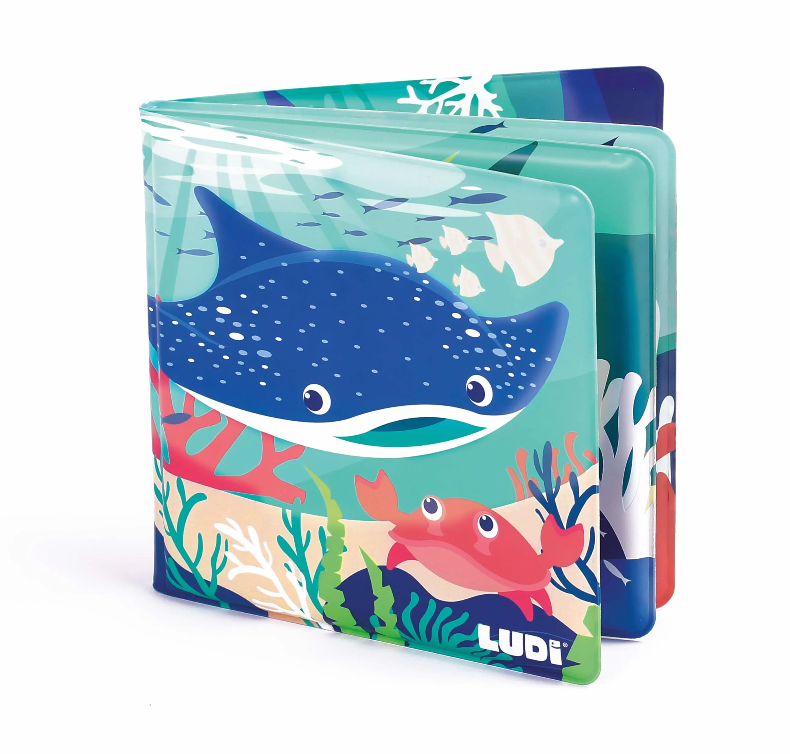 Ludi Livre De Bain Magique 12 Animaux Marins Et Coraux Découverte Motricité Fine Réflexion Thème Marin Dès 10 Mois