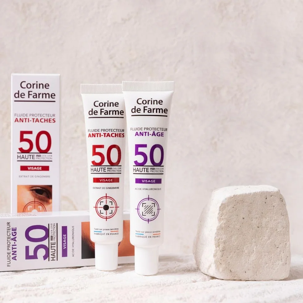 Corine de Farme Fluide Protecteur Solaire Anti-Taches SPF 50 Haute Protection UVA/UVB 40 ml