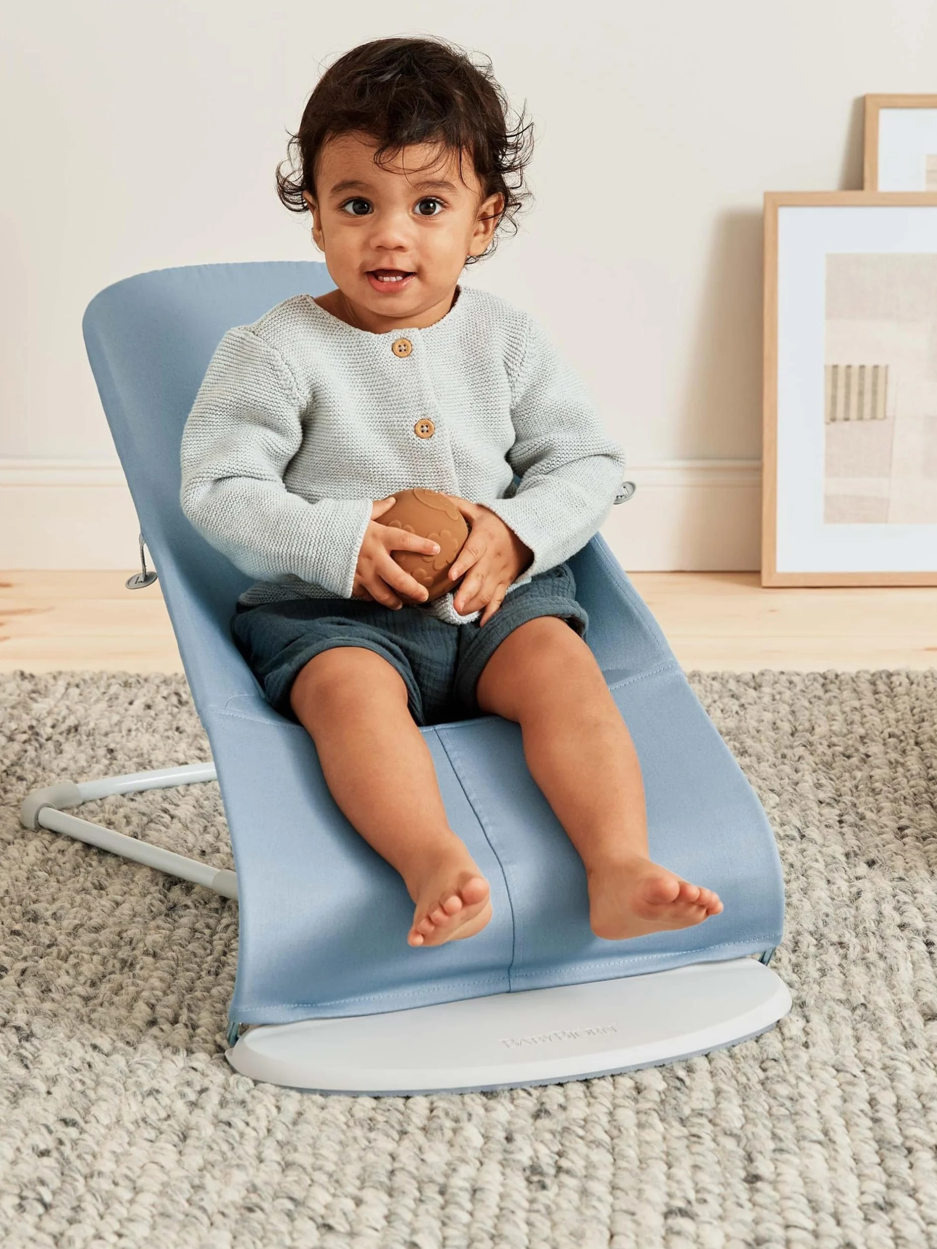 BabyBjörn Transat Bliss Tissé Matelassage pétale Bleu