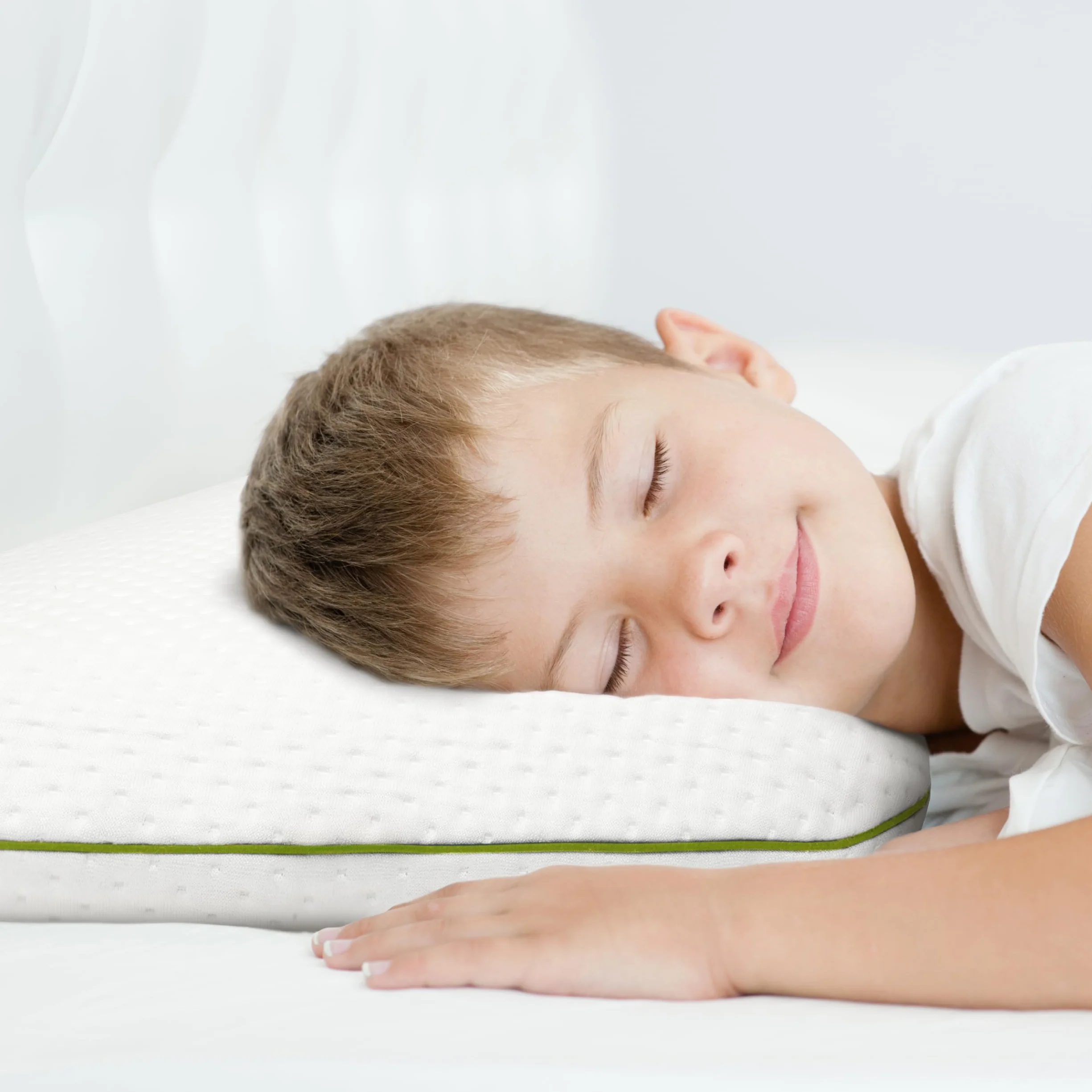 Ferò Oreiller Enfant 60x40x6 TENCEL Hypoallergénique Mousse à Mémoire de Forme OEKO-TEX