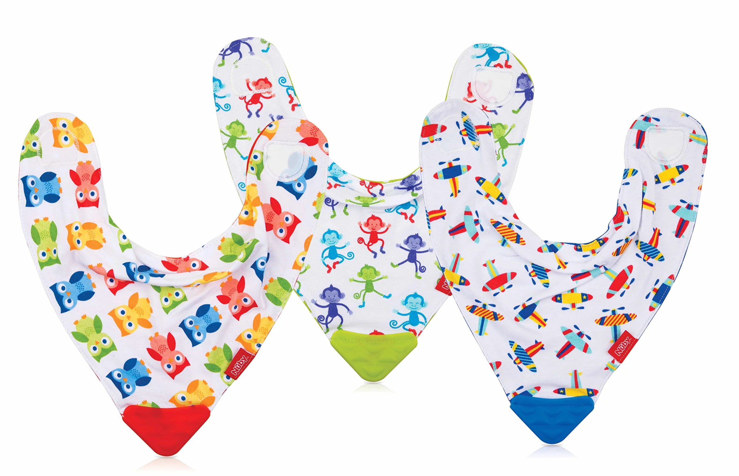 Nuby Bandana Bavoir avec massaggiagengive Couleurs aléatoires