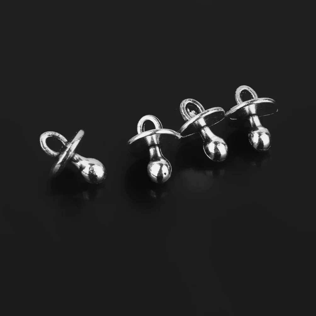 Breloques Sucette Bébé en Alliage Argent 25pces pour Bijoux Artisanat DIY