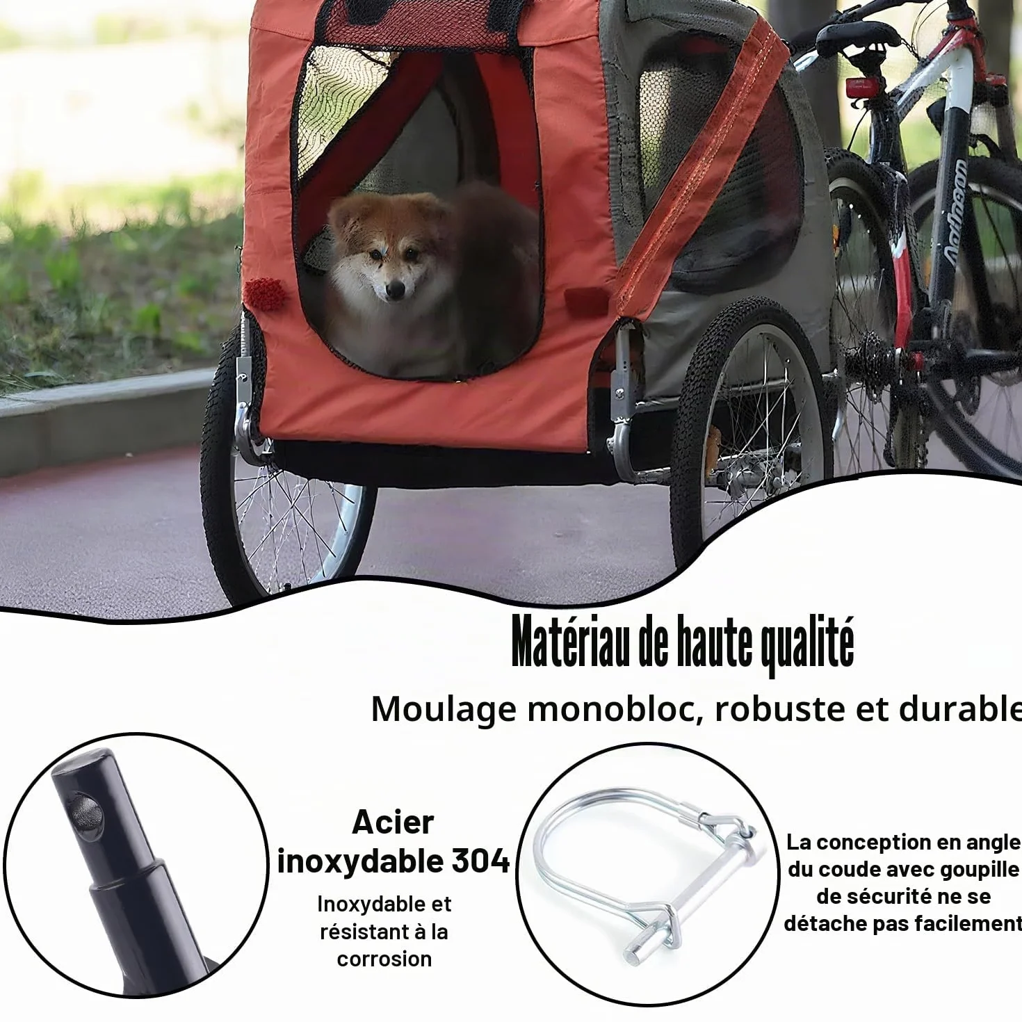 Attelage de Remorque de Vélo Universel Connecteur pour Remorques