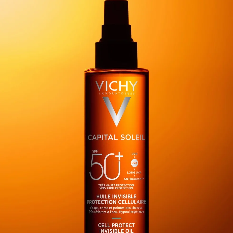 Vichy Capital Soleil Huile Solaire SPF50+ Visage Corps Cheveux 200 ml