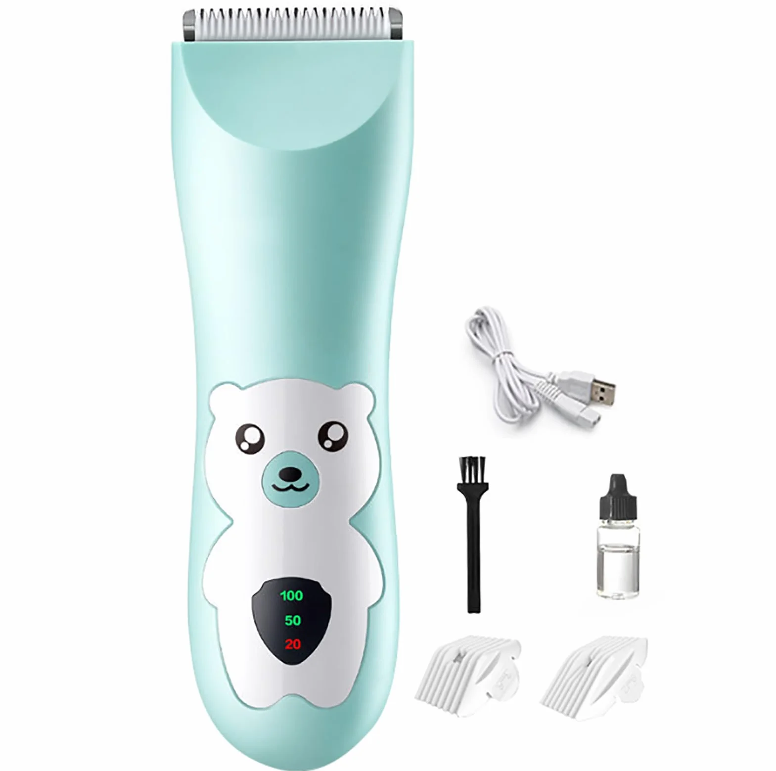 Tondeuses à Cheveux pour Bébé, Kit de Coupe Silencieux avec Peignes