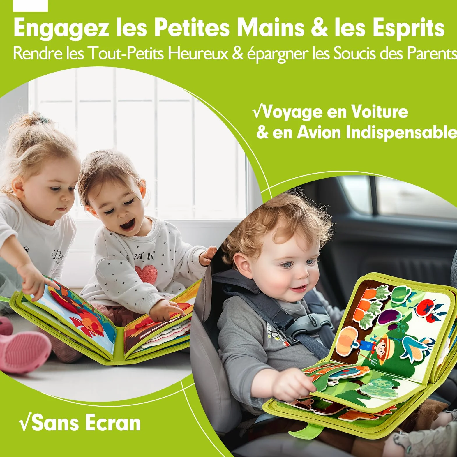 hahaland Busy Board Montessori 6 Couches Planche d'Activité Développement Jouet Bebe 1 2 3 4 Ans Cadeau Enfant