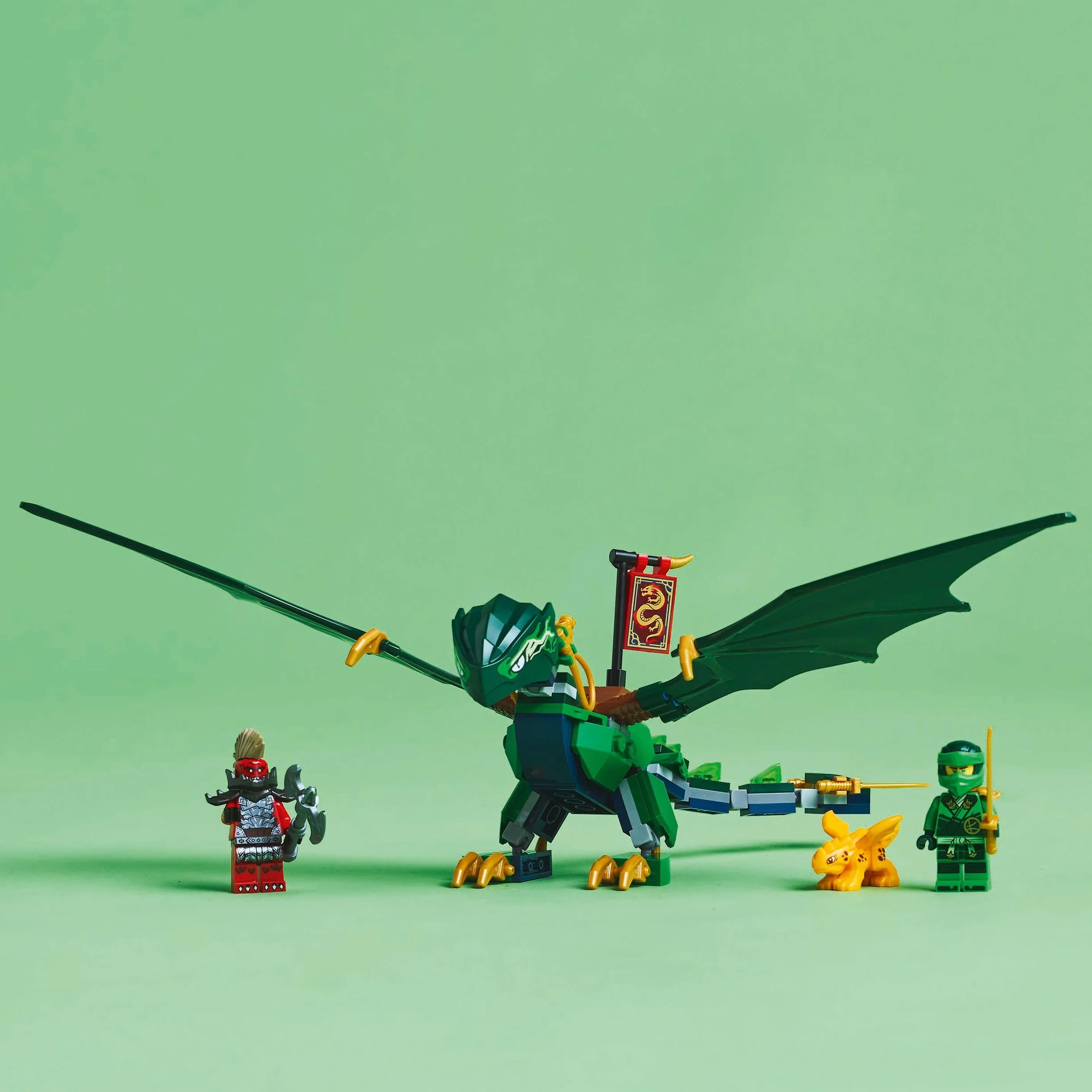 LEGO Ninjago Dragon Vert de la Forêt de Lloyd 71829 Jouet de Construction avec 2 Minifigurines et Dragon Articulé