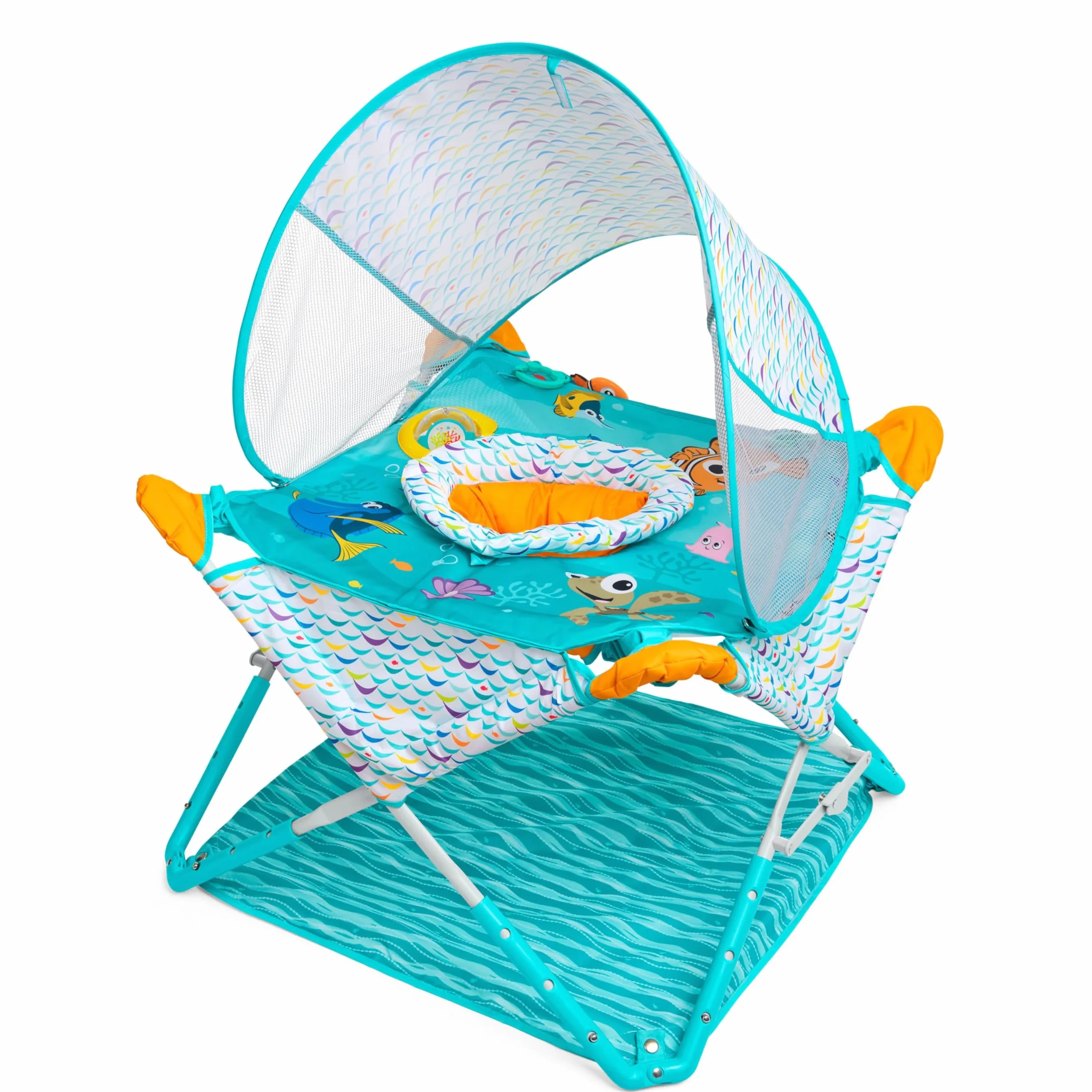 Bright Starts Centre d'Activités Pliable Disney Nemo Pop 'N Jump - Intérieur/Extérieur, Portable, 6 Mois+