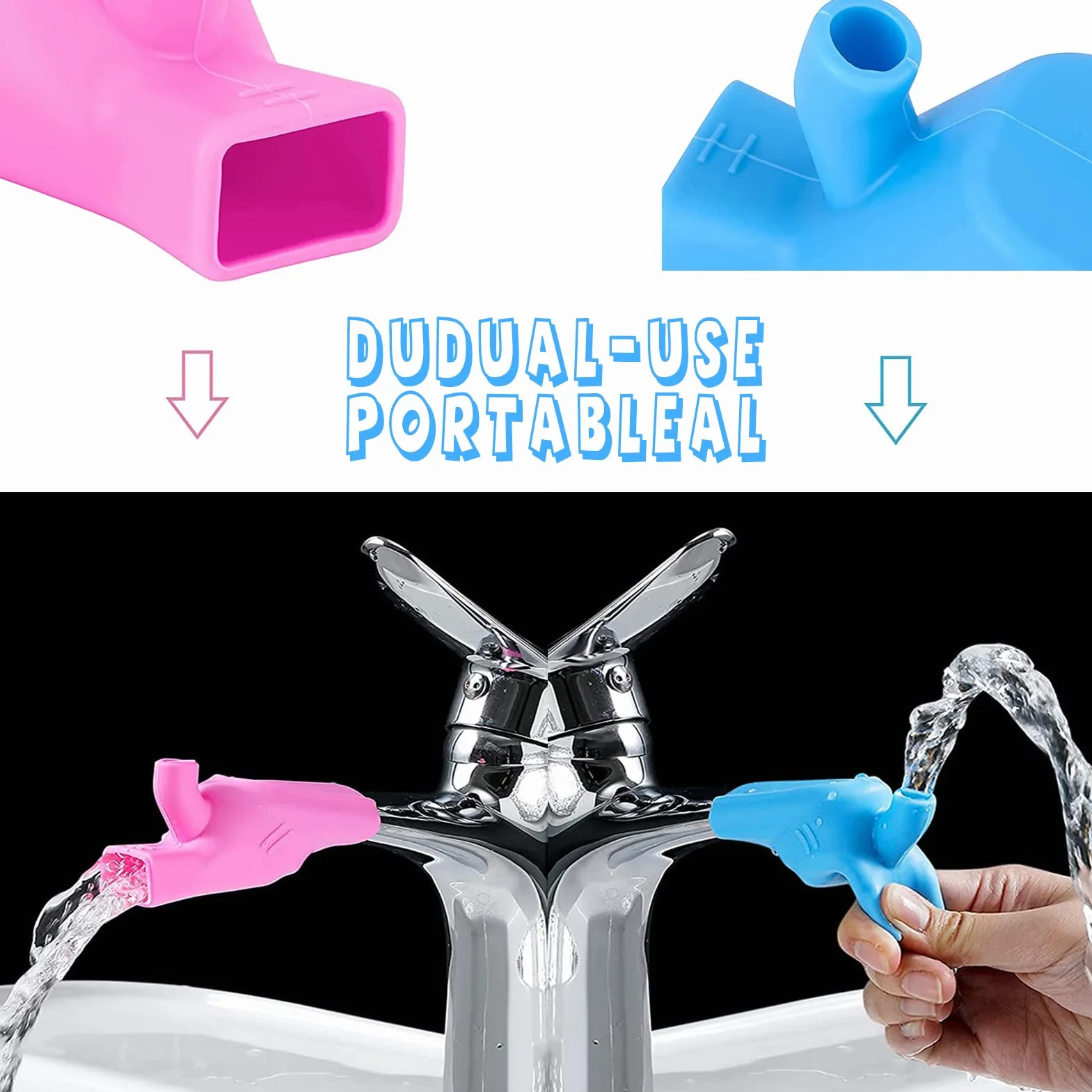 Extension Robinet Enfant, Prolongateur Bébé, Rallonges Silicone Qualité Alimentaire Salle Bain Cuisine
