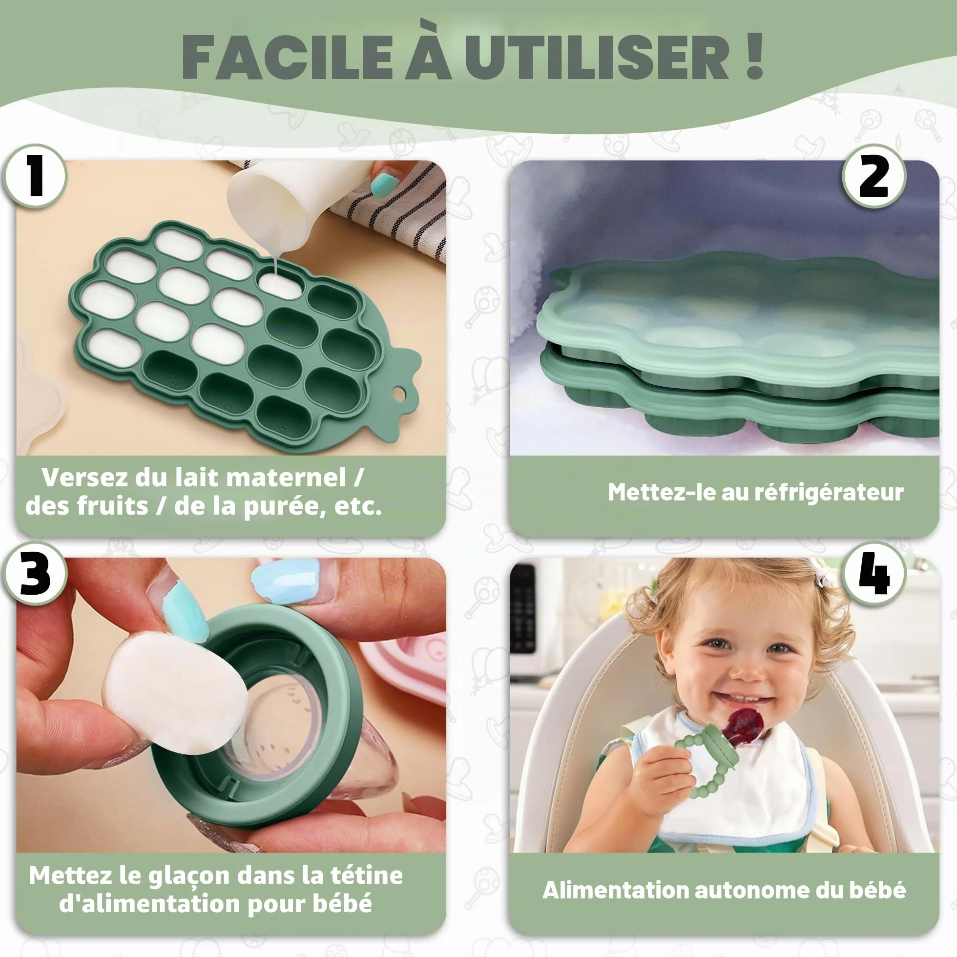 Set Repas Bébé 15 Pièces avec Bol Silicone à Ventouse, Cuillères, Tasses, Bavoirs, Assiettes