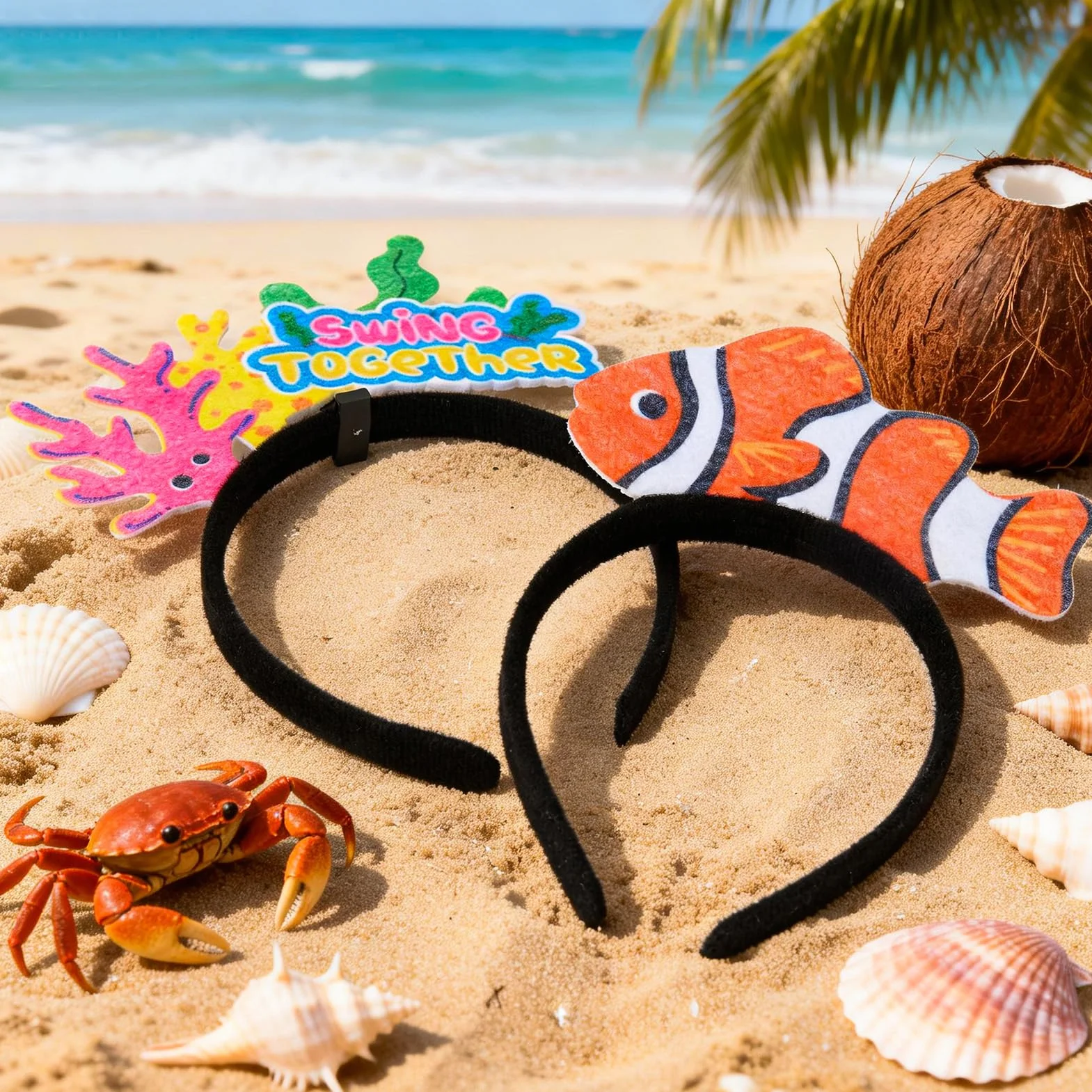 Serre-têtes en Feutre pour Enfants 12 PCS Accessoires Carnaval Photobooth Jouets Fête Anniversaire Cadeaux Filles Garçons